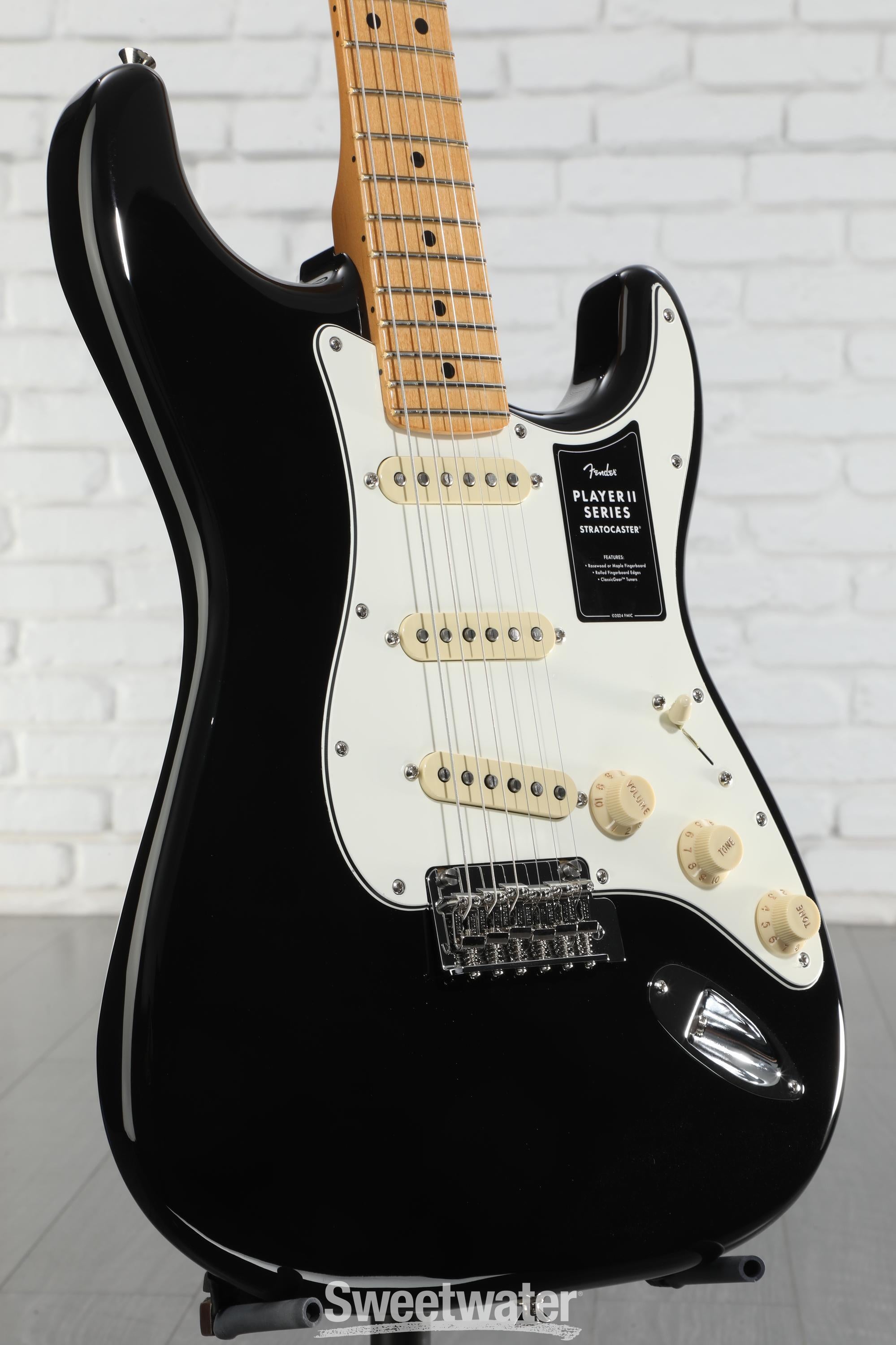 Fender Player II Stratocaster Electric Guitar - Black with