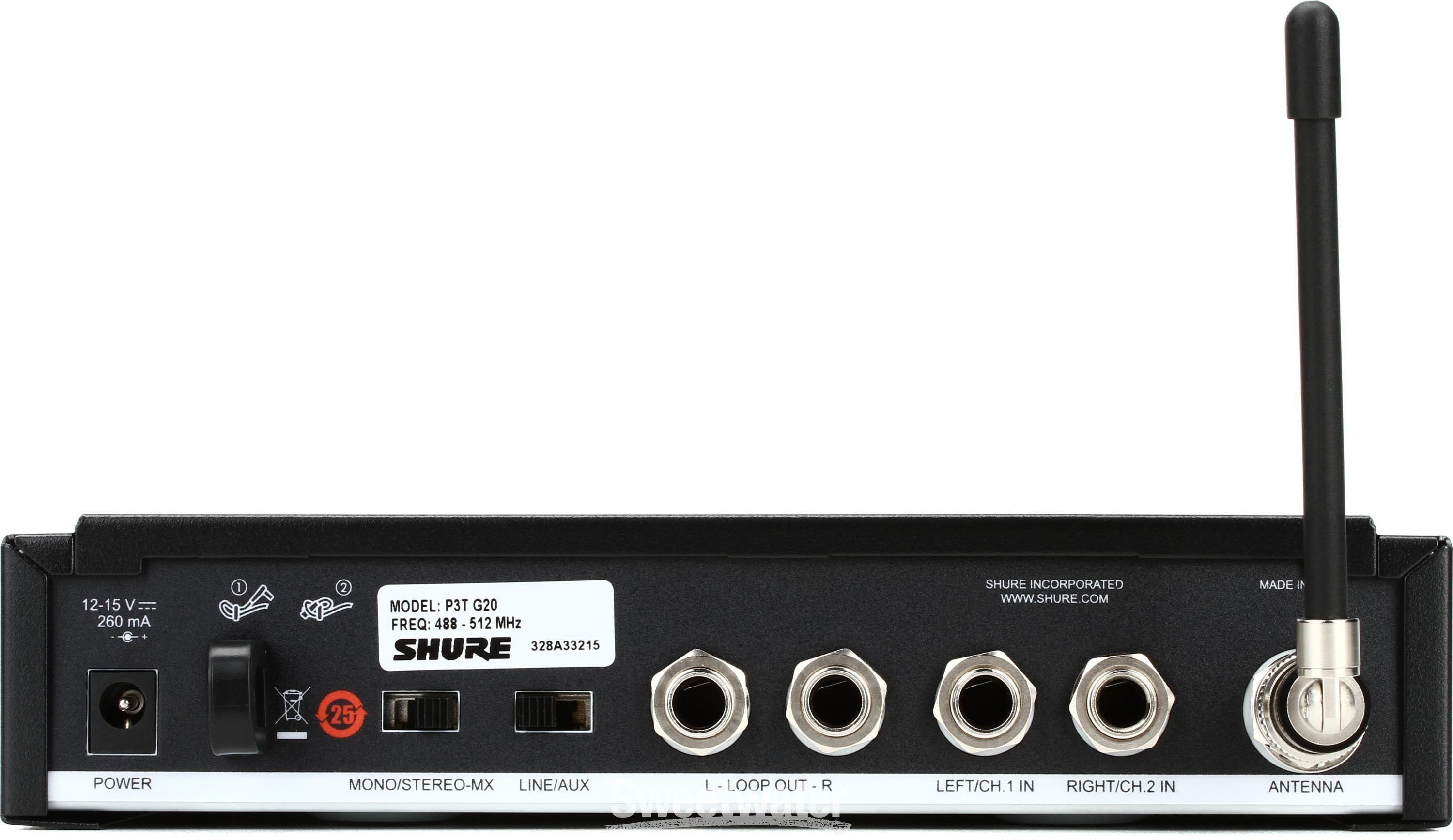 Shure PSM300 P3TR112GR Wireless In-ear Monitor System - G20 Band