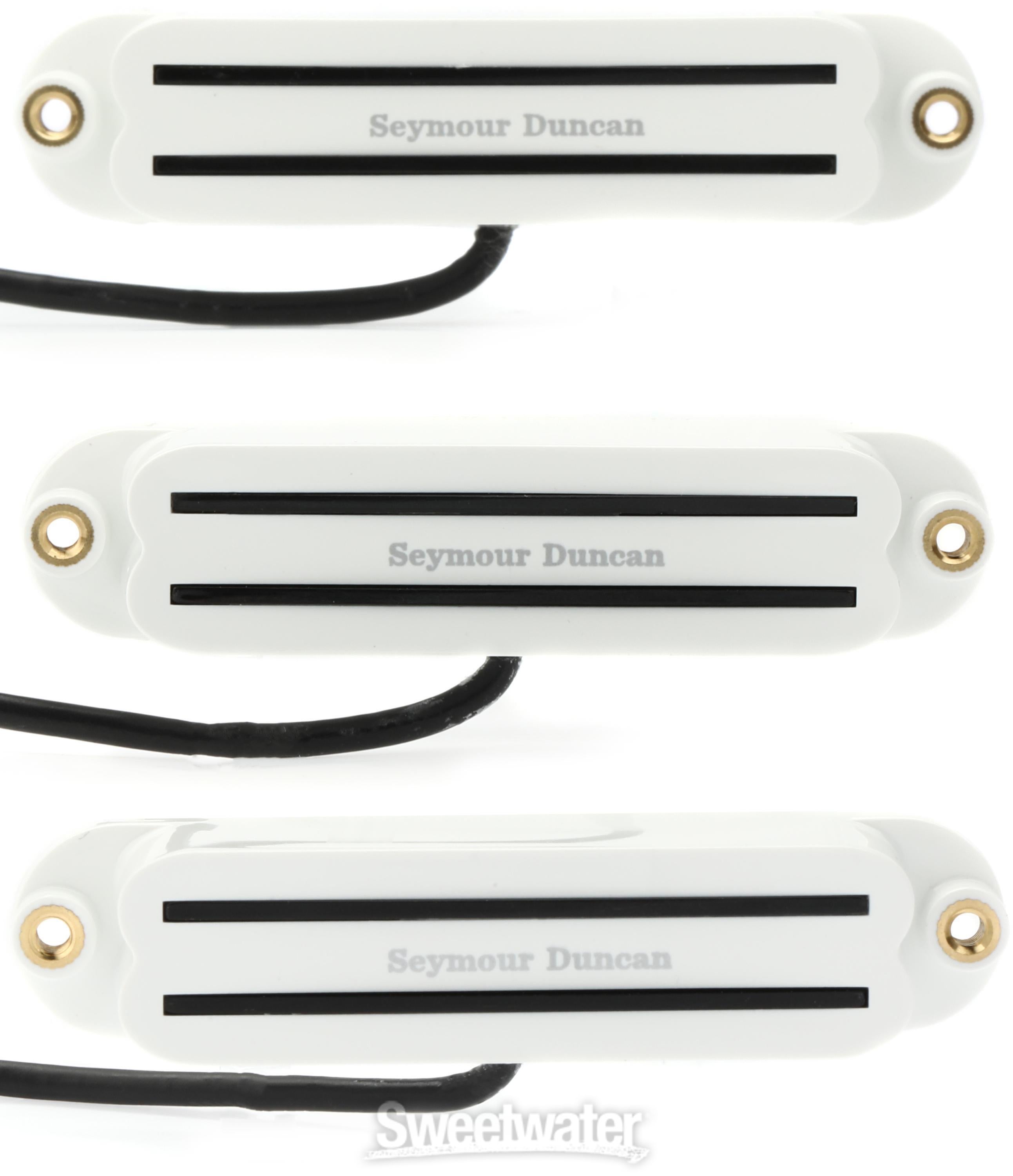 Seymour Duncan SCR-1 Cool Rails Strat Single Coil Sized Humbucker Pickup  3-piece Set - White