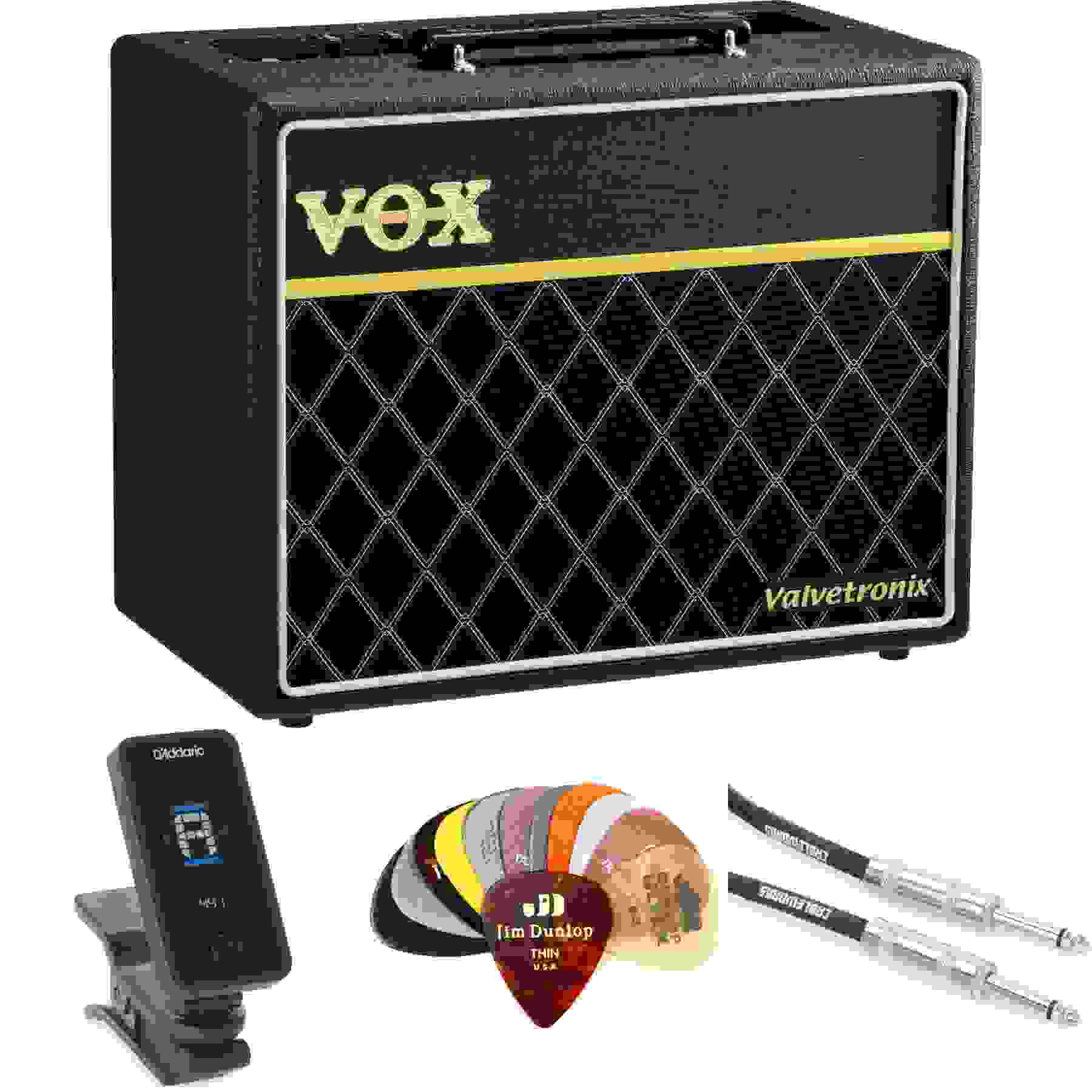 Vox Valvetronix VT20X Classic Blue 20-watt 1 x 8-inch Combo Amplifier Essentials Bundle