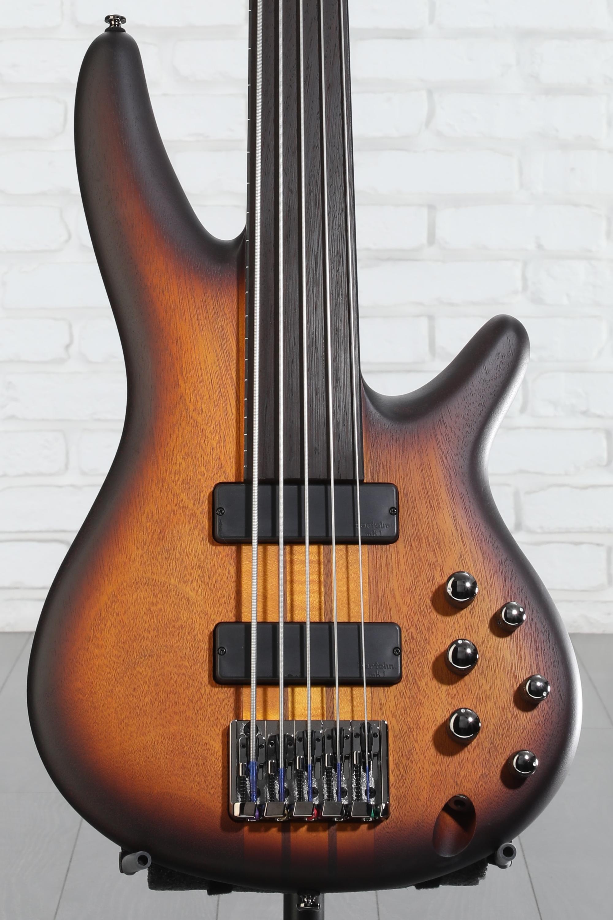 Ibanez Bass Workshop SRF705 Fretless Bass Guitar - Brown Burst