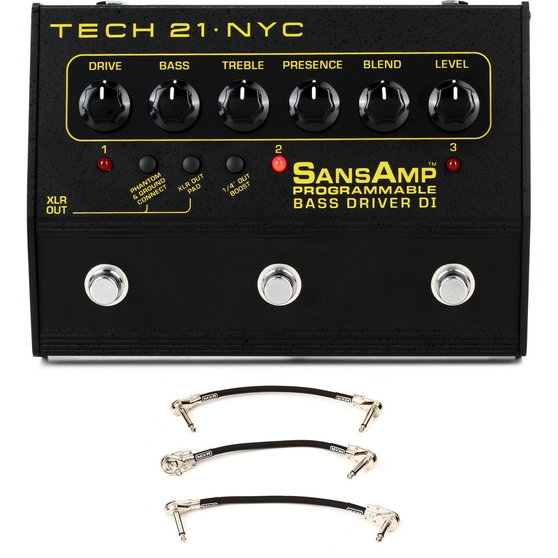 Tech 21 SansAmp Programmable Bass Driver DI Pedal with 3 Patch