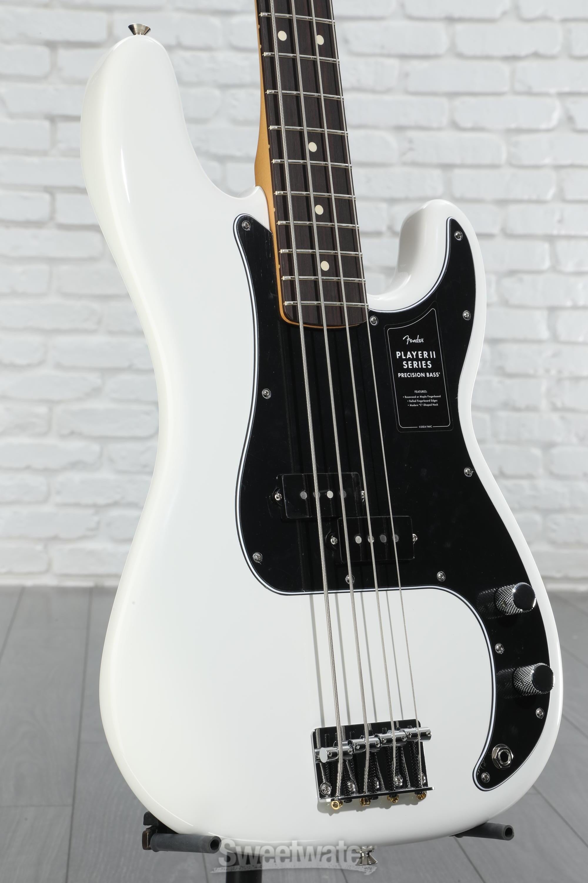 ベース Fender Player Precision Bass Polar white Fender Player Precision Bass - Polar White with Maple