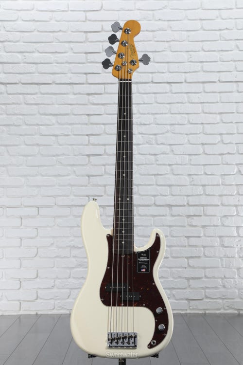 Fender American Professional II Precision Bass V - Olympic White with Rosewood Fingerboard