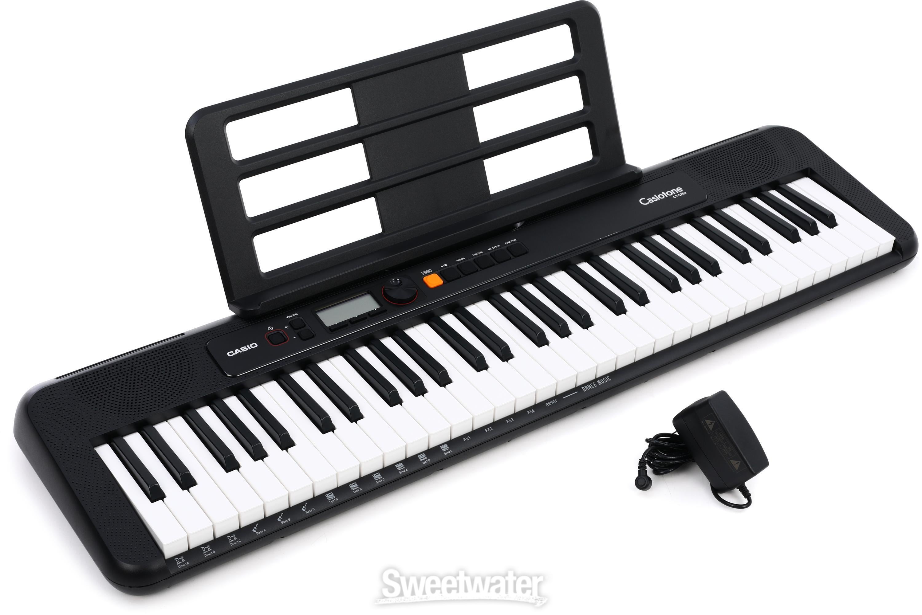 Casio Casiotone CT-S200 61-key Portable Arranger Keyboard - Black
