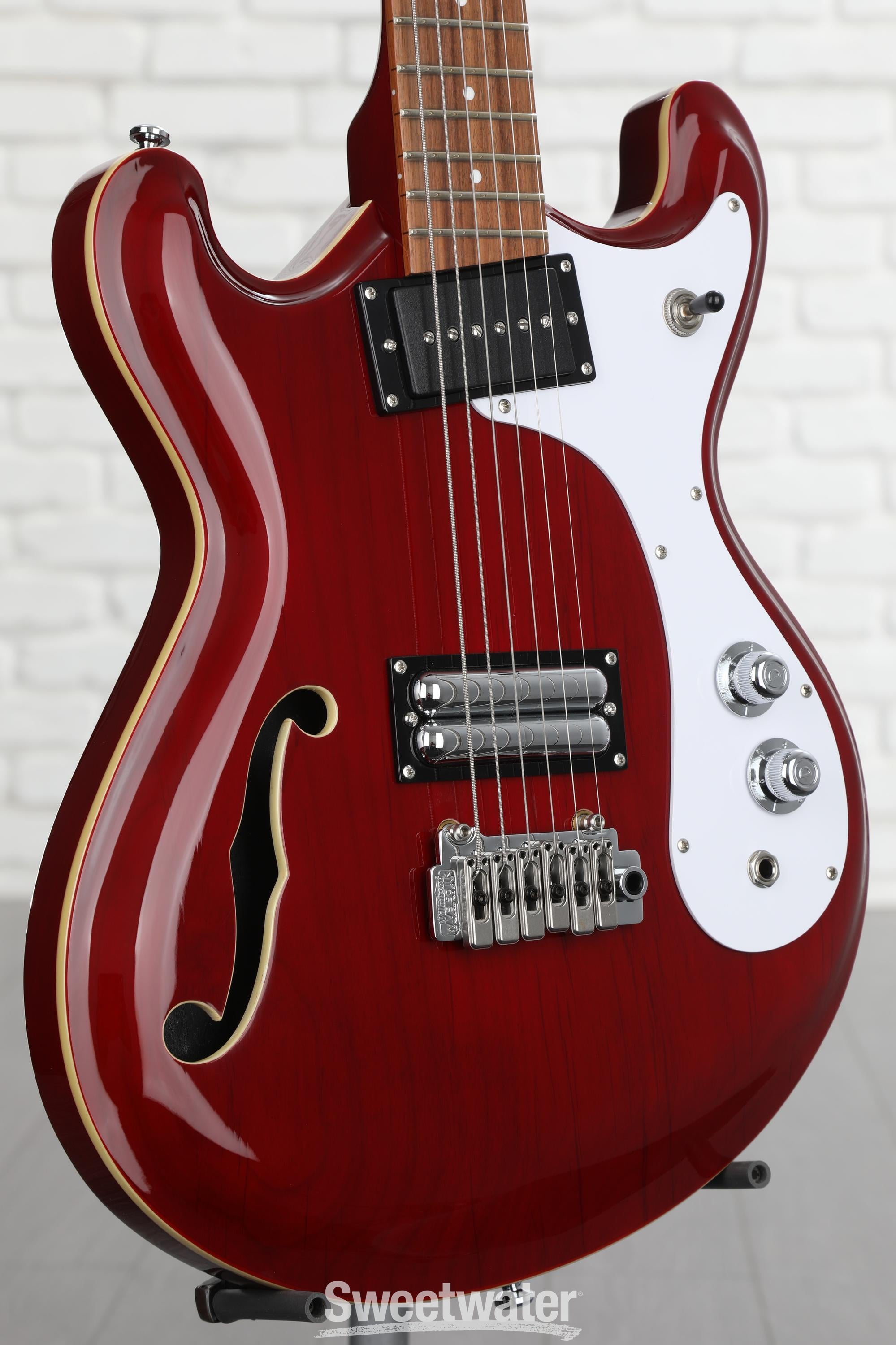 Danelectro 66BT Baritone Electric Guitar - Transparent Red