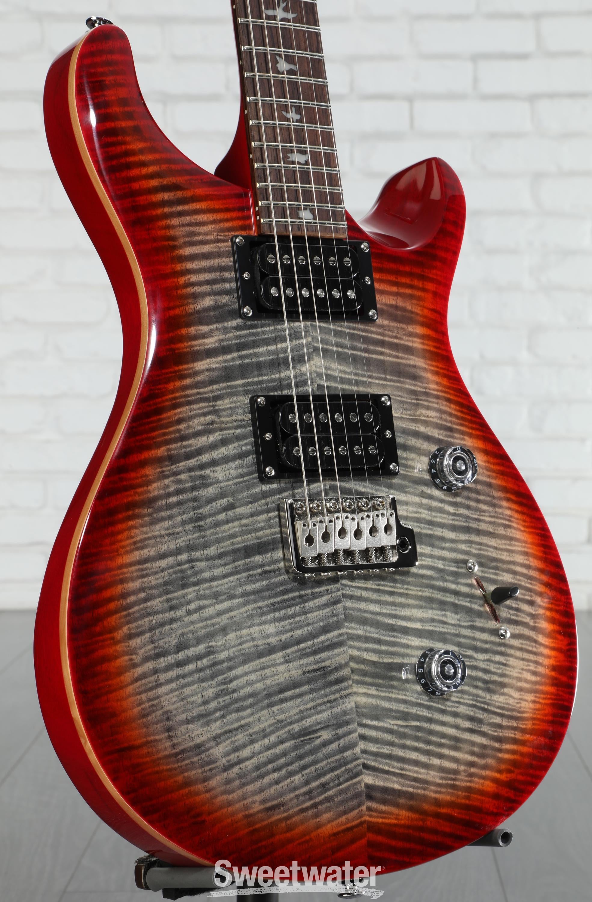 ギター mamePRS SE Custom24 Chacoal Burst PRS SE Custom 24 Electric Guitar - Charcoal Cherry Burst