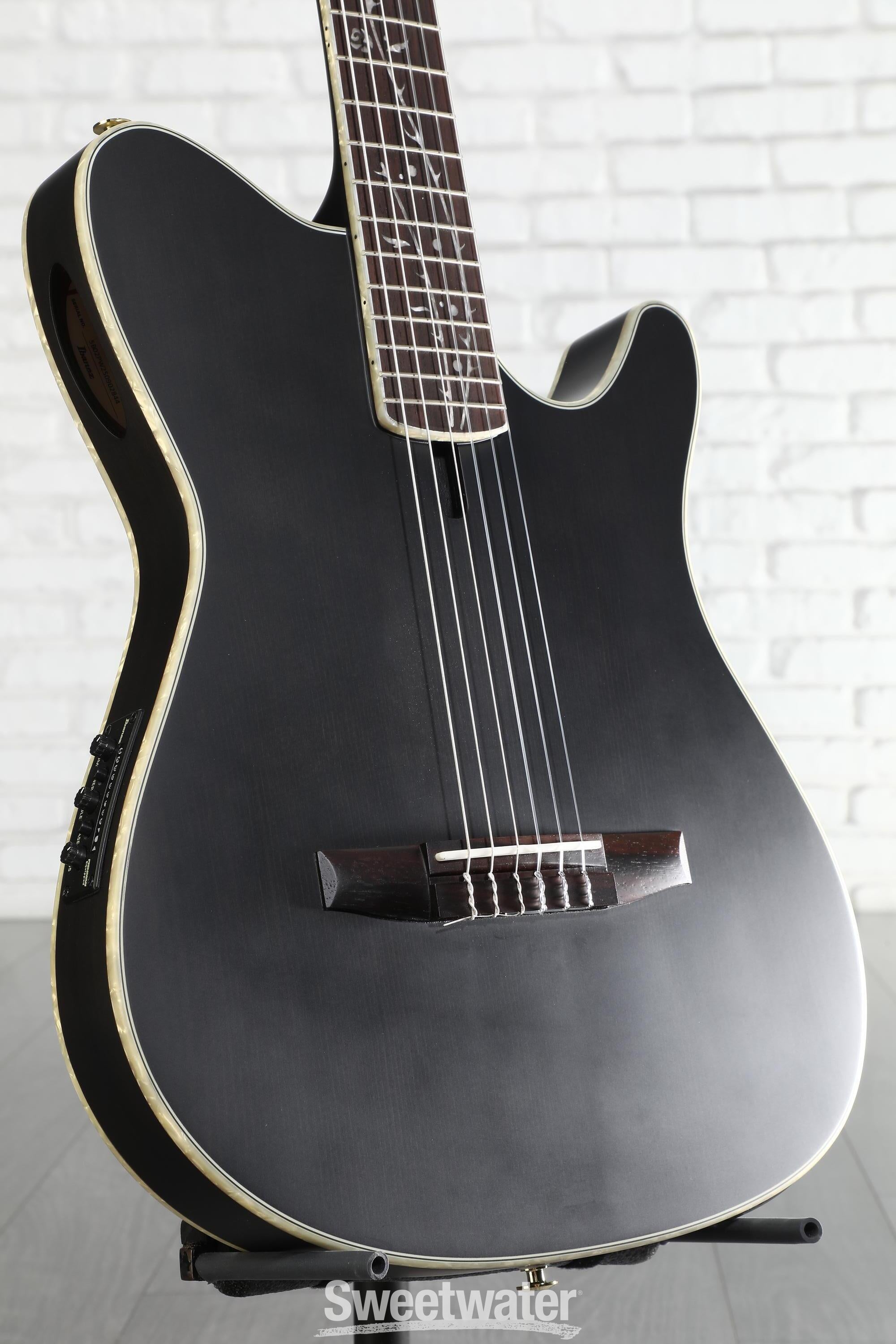 Photo of Ibanez TOD10N Tim Henson Signature Nylon-string Acoustic-electric Guitar - Black