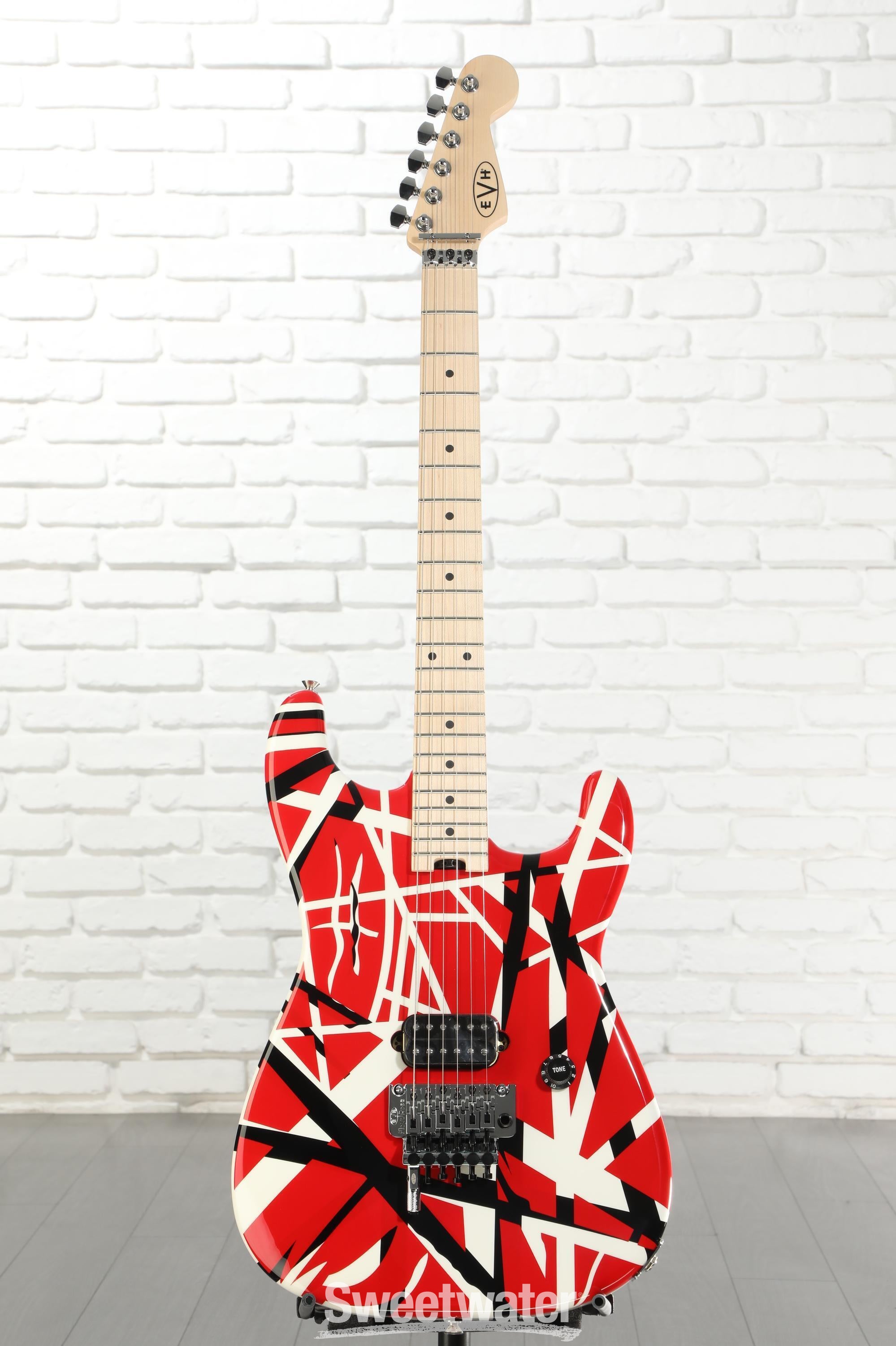 依頼者専用EVH Striped Red with Black Stripe EVH Striped Series - Red with Black and White Stripes | Sweetwater