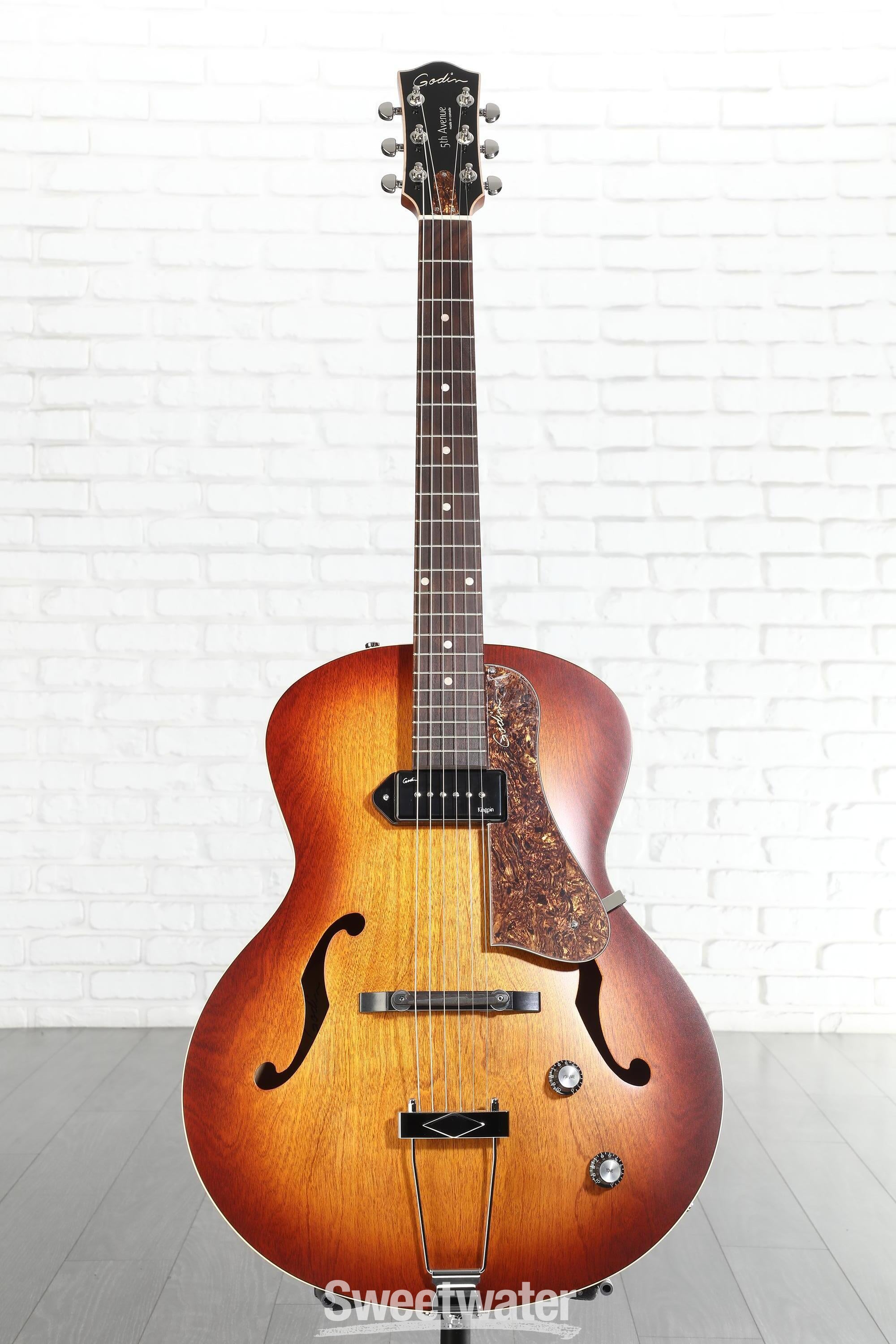 Godin 5th Avenue Kingpin Hollowbody Electric Guitar - Cognac Burst