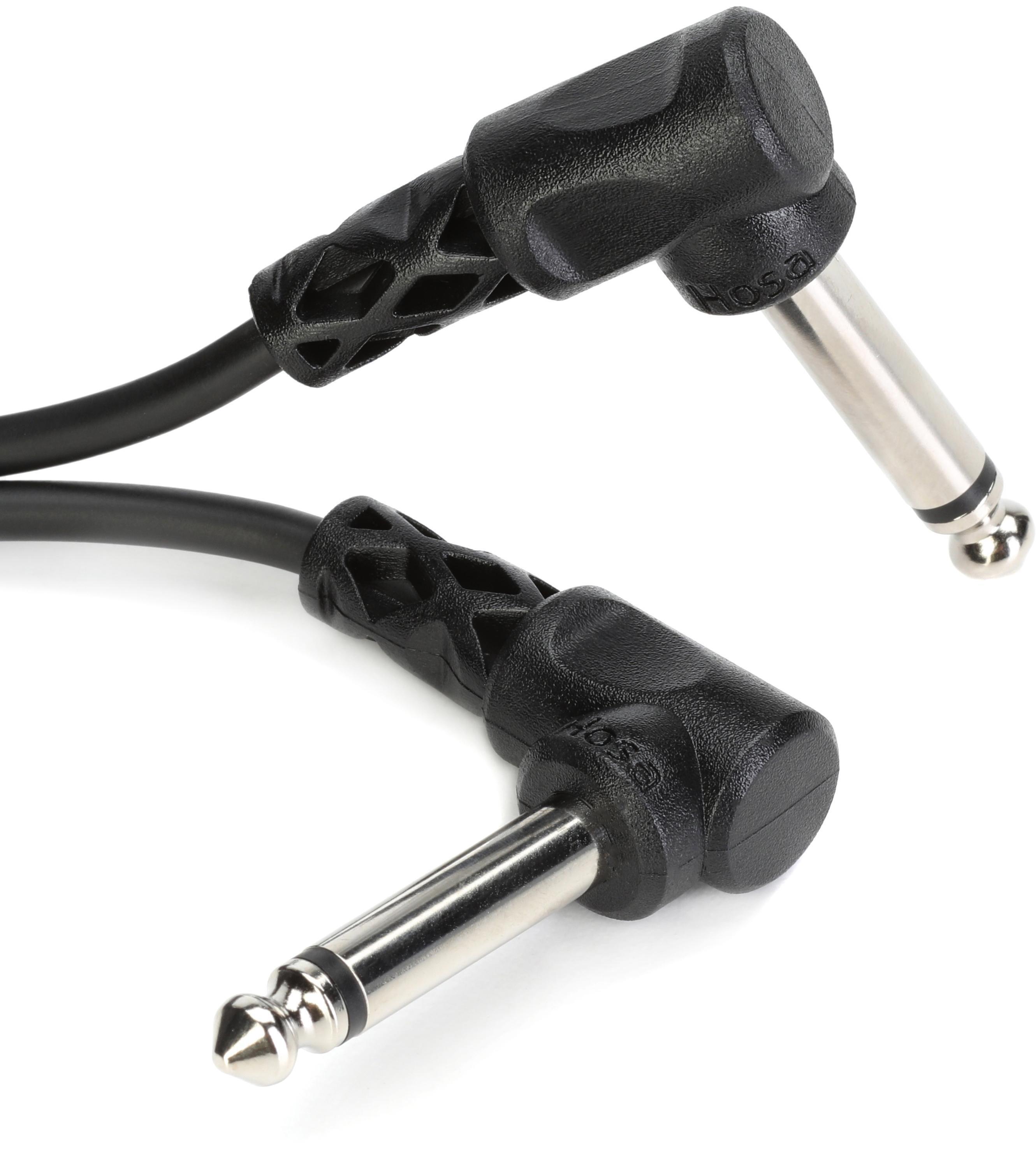 Hosa CFS106 Guitar Pedalboard Patch Cable Right Angle to Right Angle