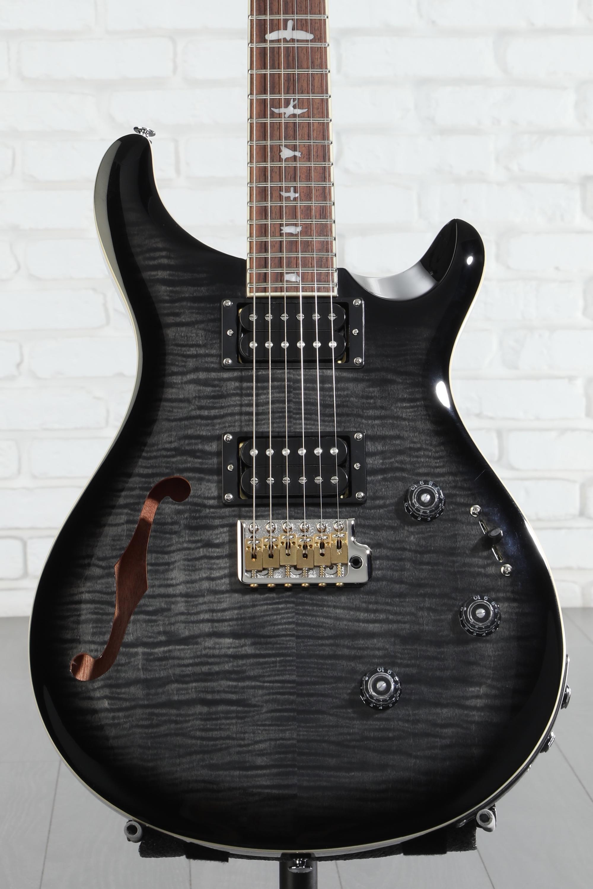 PRS SE Custom 24 Semi-Hollow Piezo Electric Guitar - Charcoal