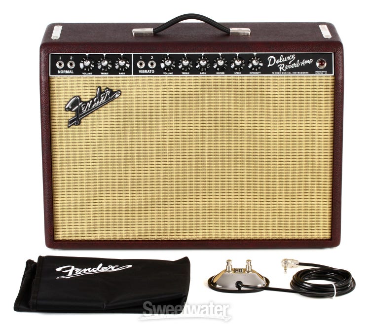 Fender '65 Deluxe Reverb 1x12 22-watt Tube Combo Amp - Wine Red Sweetwater  Exclusive Reviews