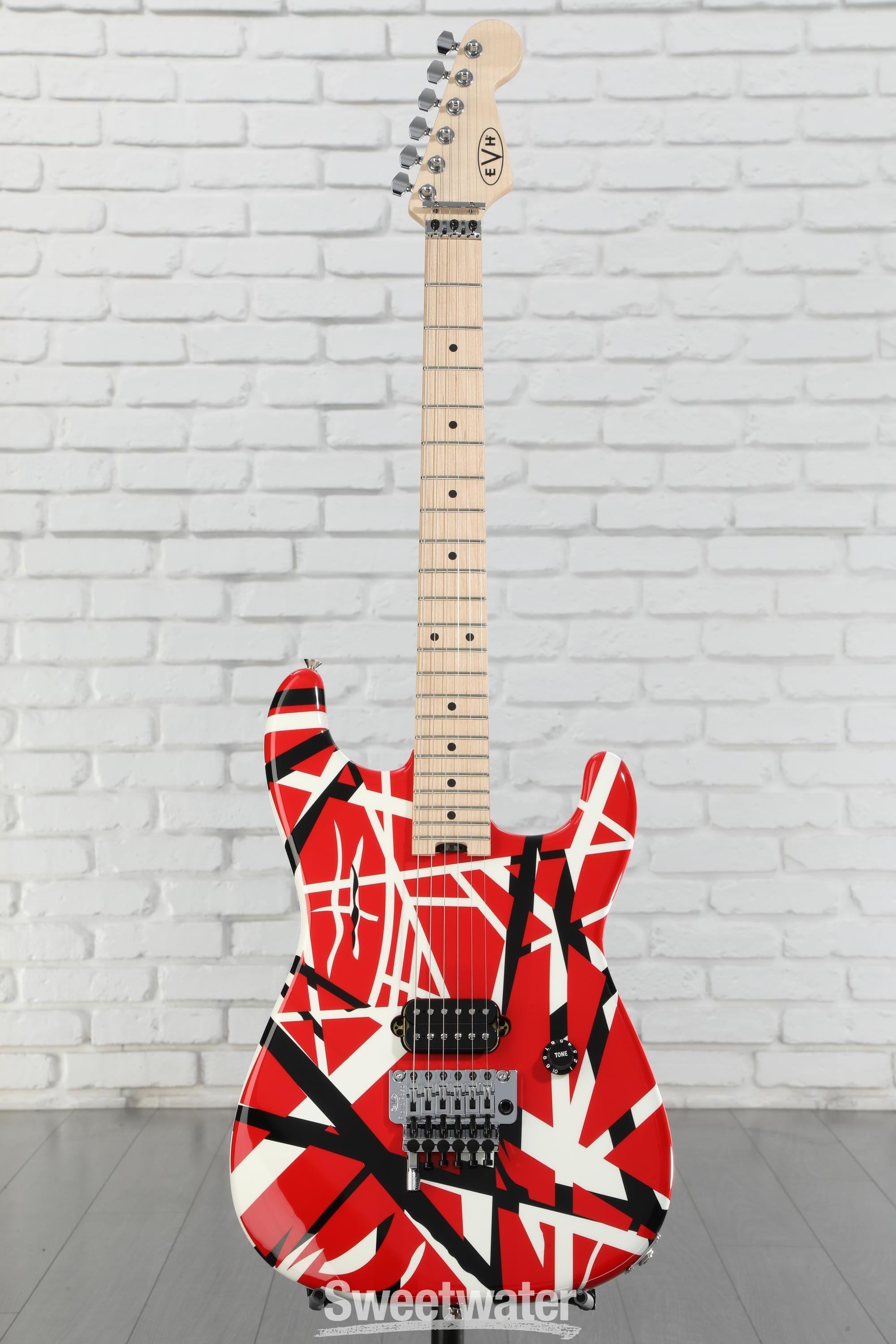 ギター EVH Striped Red with Black Stripe Evh Striped Series - red with black stripes Str shape