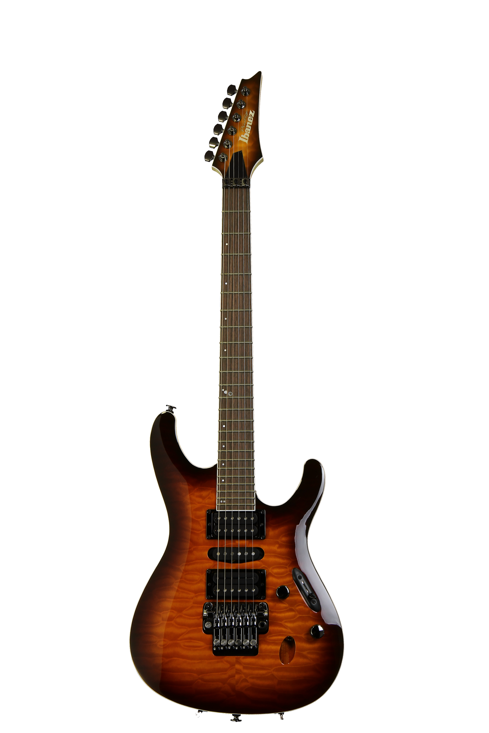 Ibanez Prestige S5470 - Regal Brown Burst Quilt | Sweetwater