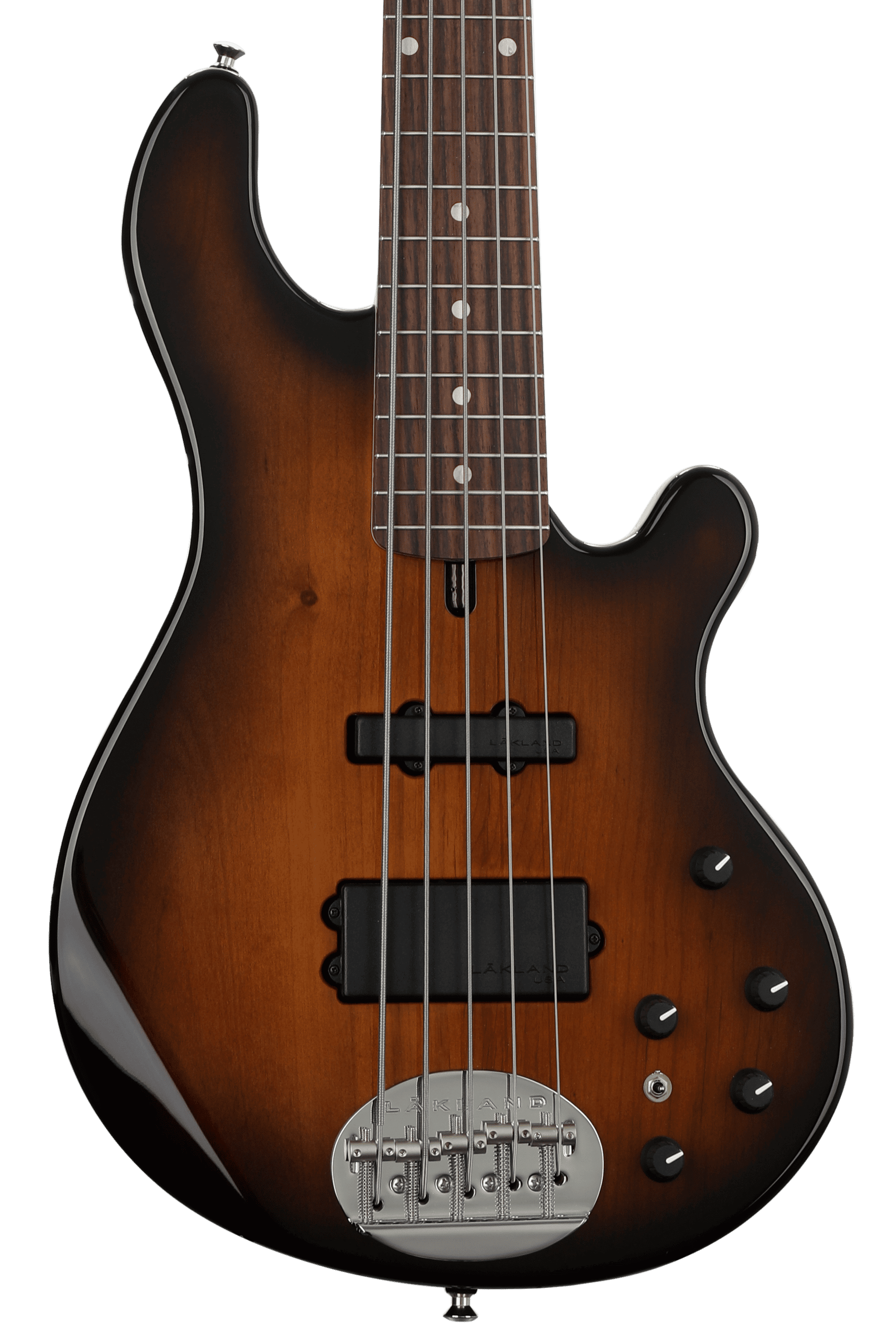 Lakland USA Classic 55-14 5-string Bass Guitar - Tobacco Sunburst with  Rosewood Fingerboard