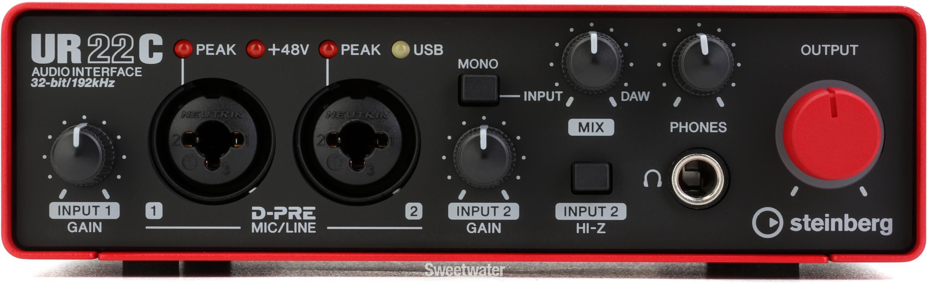 Steinberg UR22C Recording Pack with USB 3.1 Audio Interface 