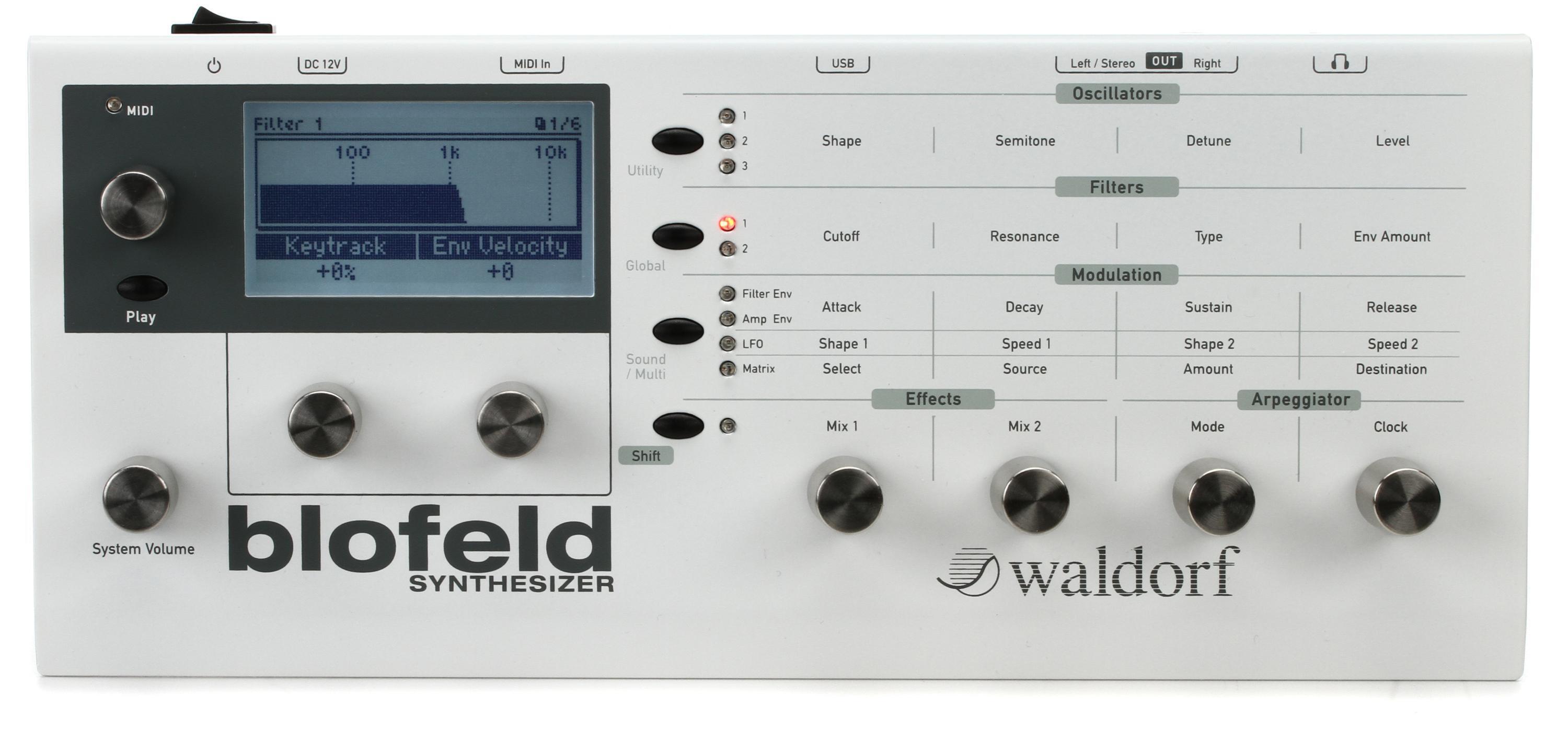 Waldorf Blofeld Desktop Synthesizer - White