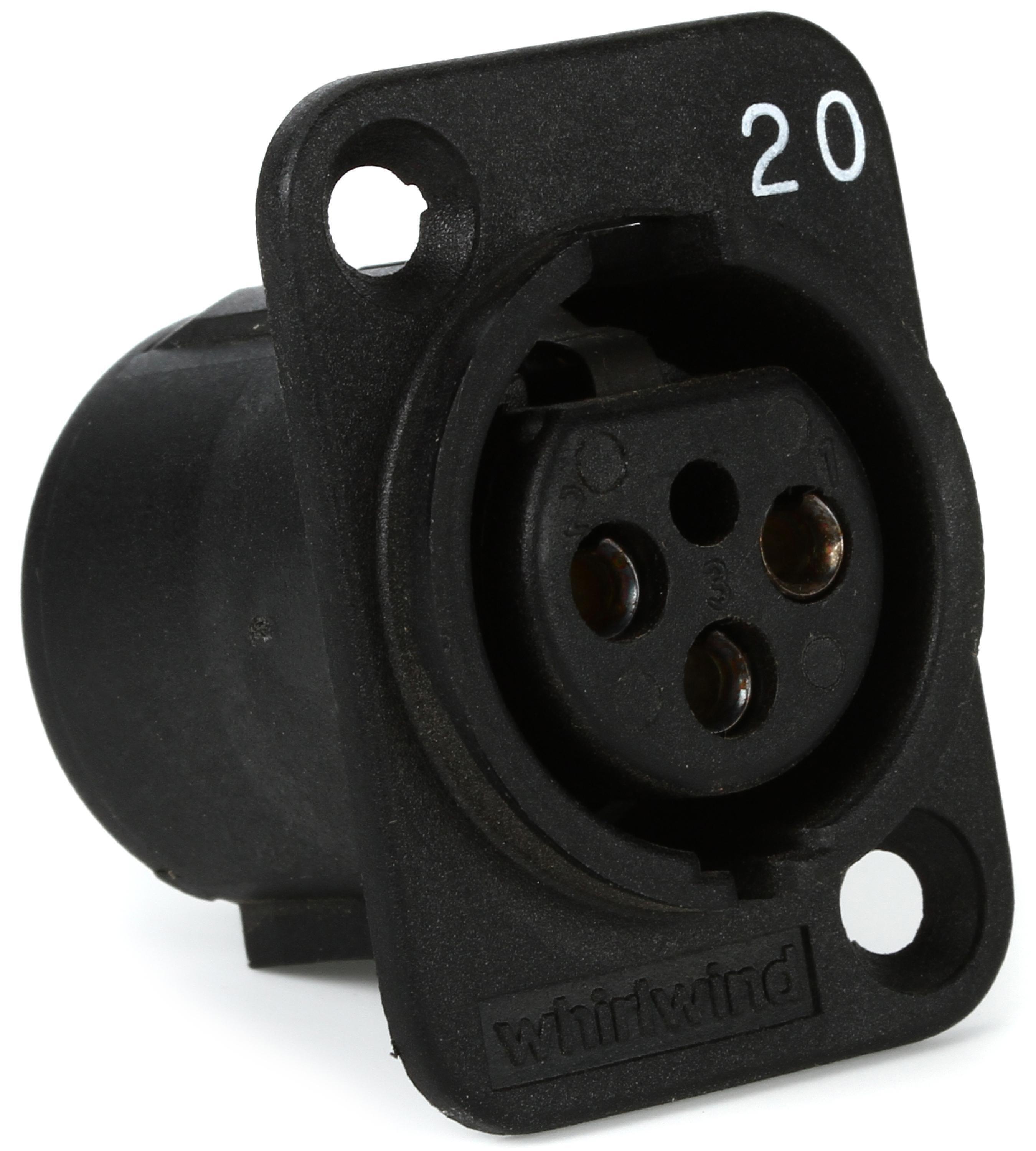 Photo of Whirlwind WC3F20 #20 Labeled XLRF Panel Mount Connector