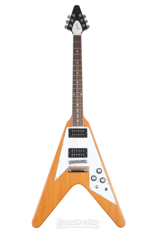 Gibson 70s Flying V Electric Guitar - Antique Natural | Sweetwater