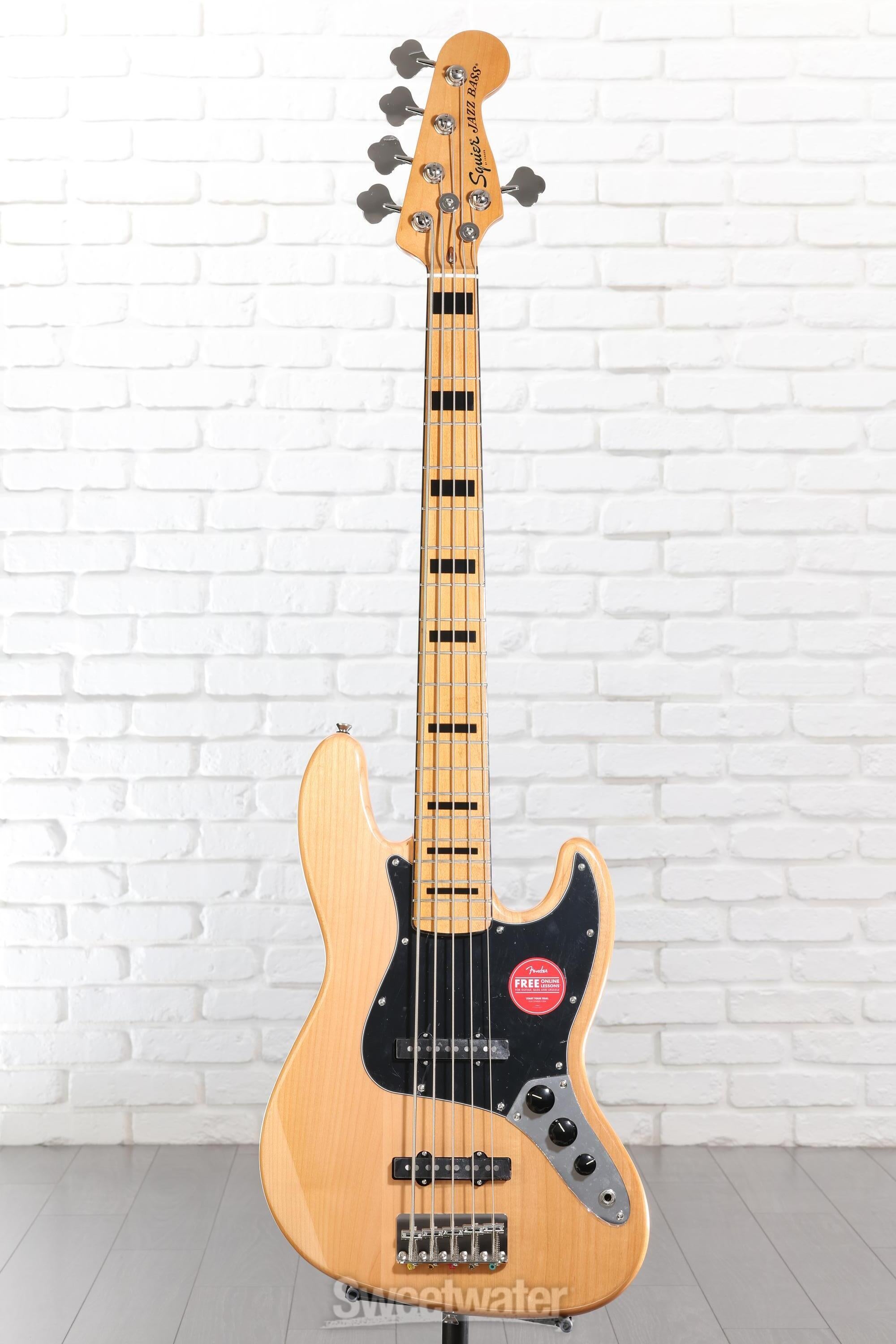 ベース Squier Jazz Bass V Natural Squier Classic Vibe '70s Jazz Bass V - Natural with Maple