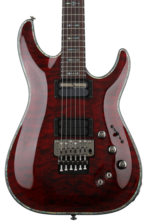 Schecter Hellraiser C-1 Floyd Rose Passive with Sustainiac - Black
