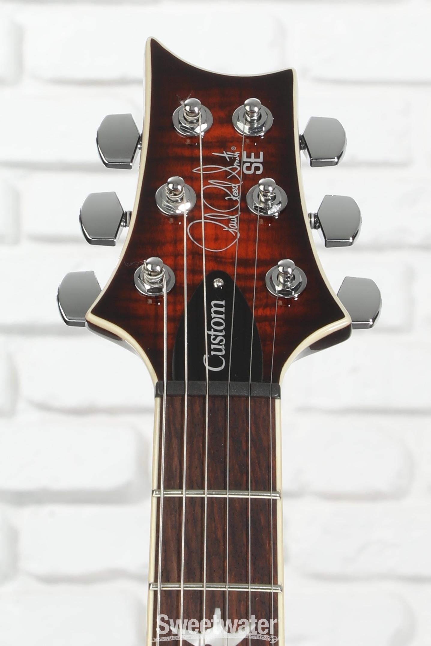 PRS SE Custom 24 Semi-Hollow Piezo Electric Guitar - Orange Tiger