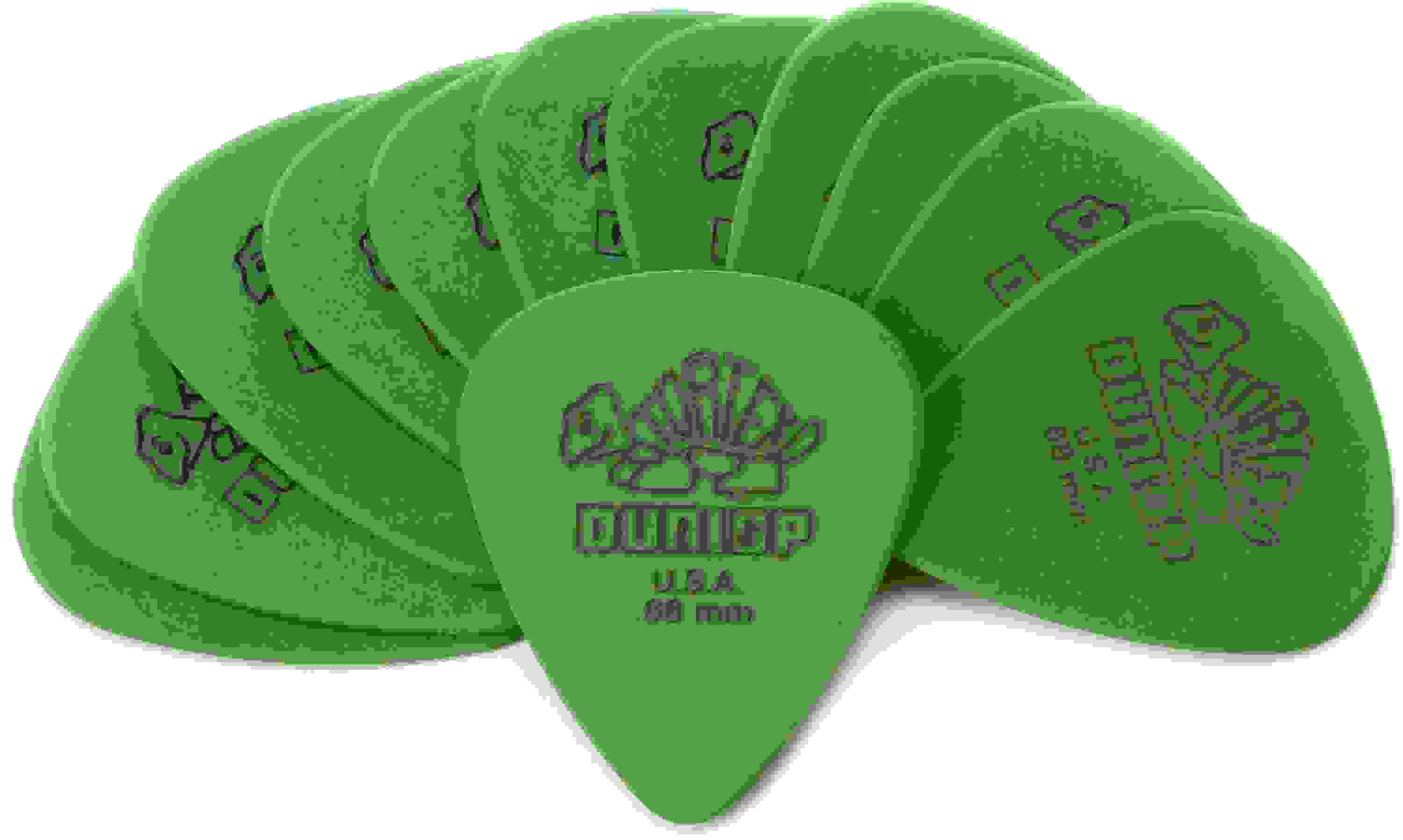 Dunlop Tortex Standard Guitar Picks - .88mm, Green, 12-pack