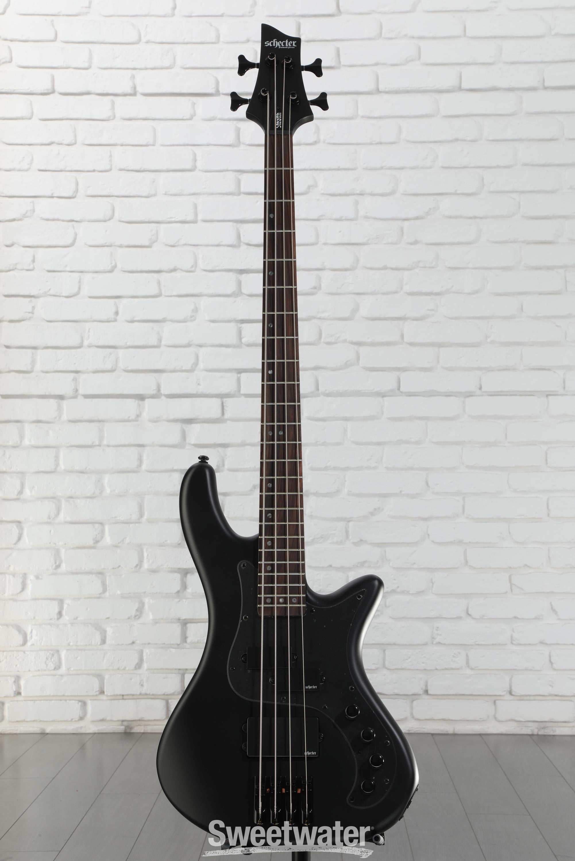 Schecter Stiletto Stealth 4 Bass Guitar - Satin Black