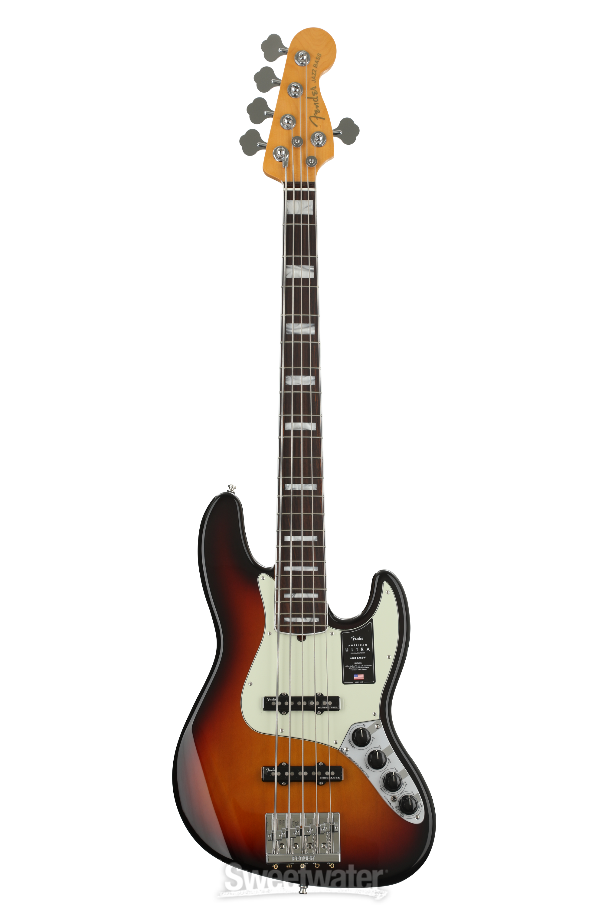 Fender American Ultra Jazz Bass V - Ultraburst with Rosewood Fingerboard |  Sweetwater