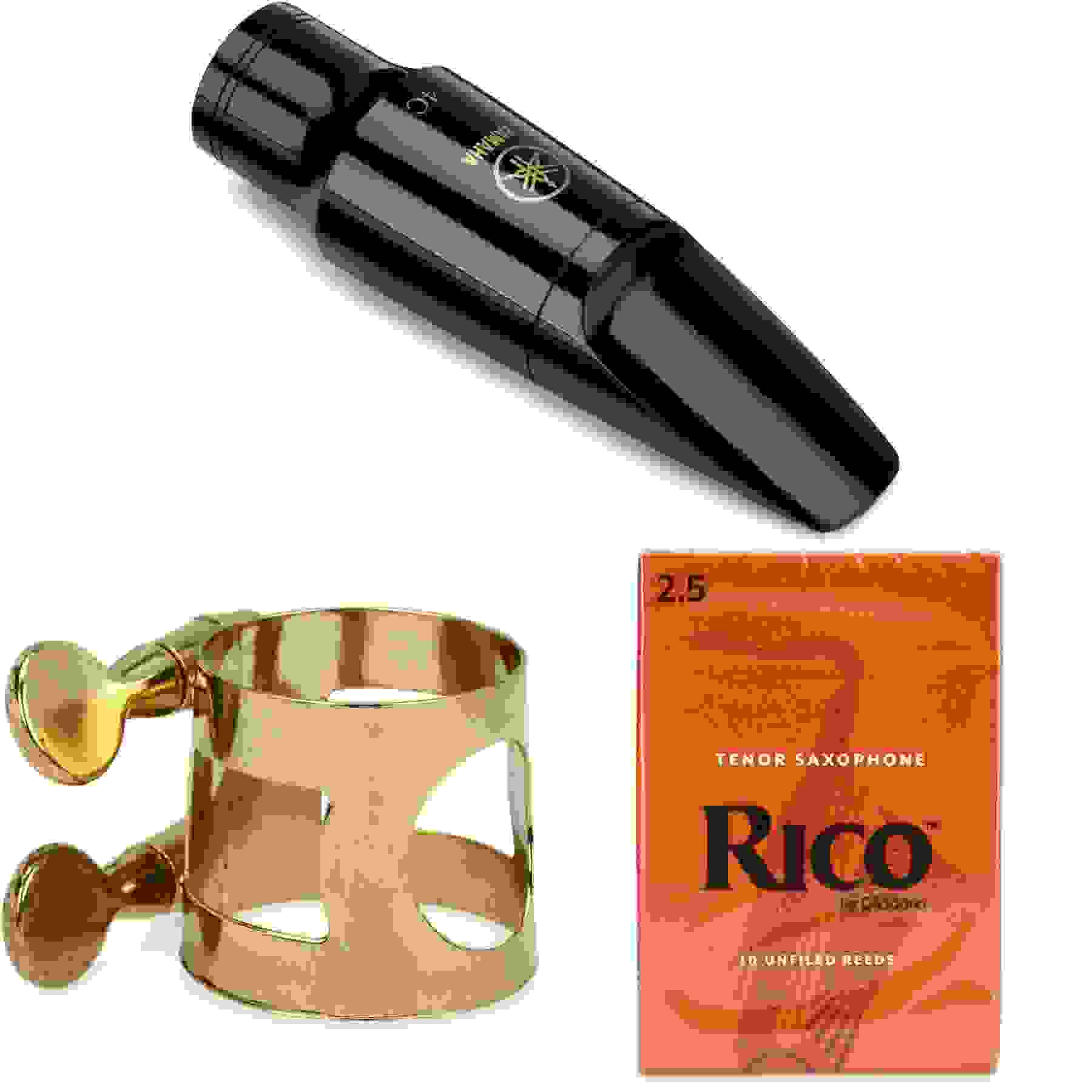 Yamaha YAC TS4C Tenor Saxophone Mouthpiece, Ligature, and Reeds Bundle - 4C/2.5