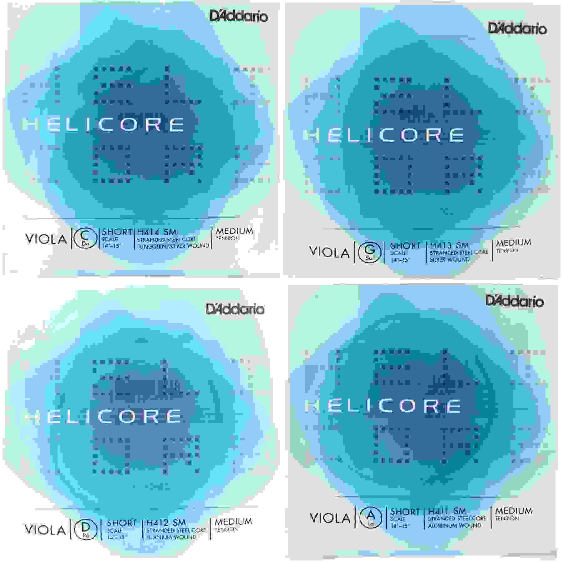 D'Addario H410 Helicore Viola String Set Short Scale Sweetwater