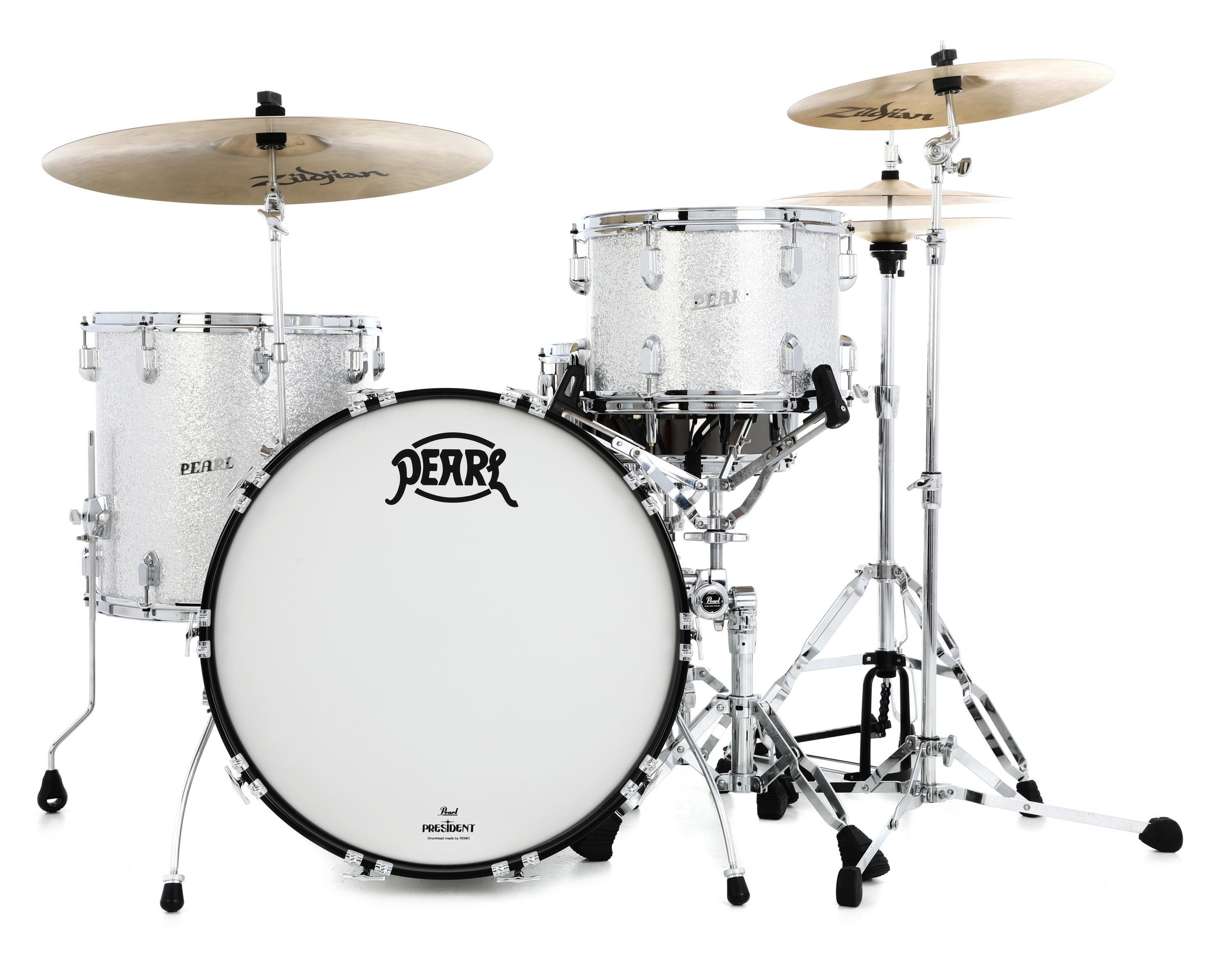 Pearl President Series Deluxe PSD923XP/C 3-piece Shell Pack - Silver Sparkle
