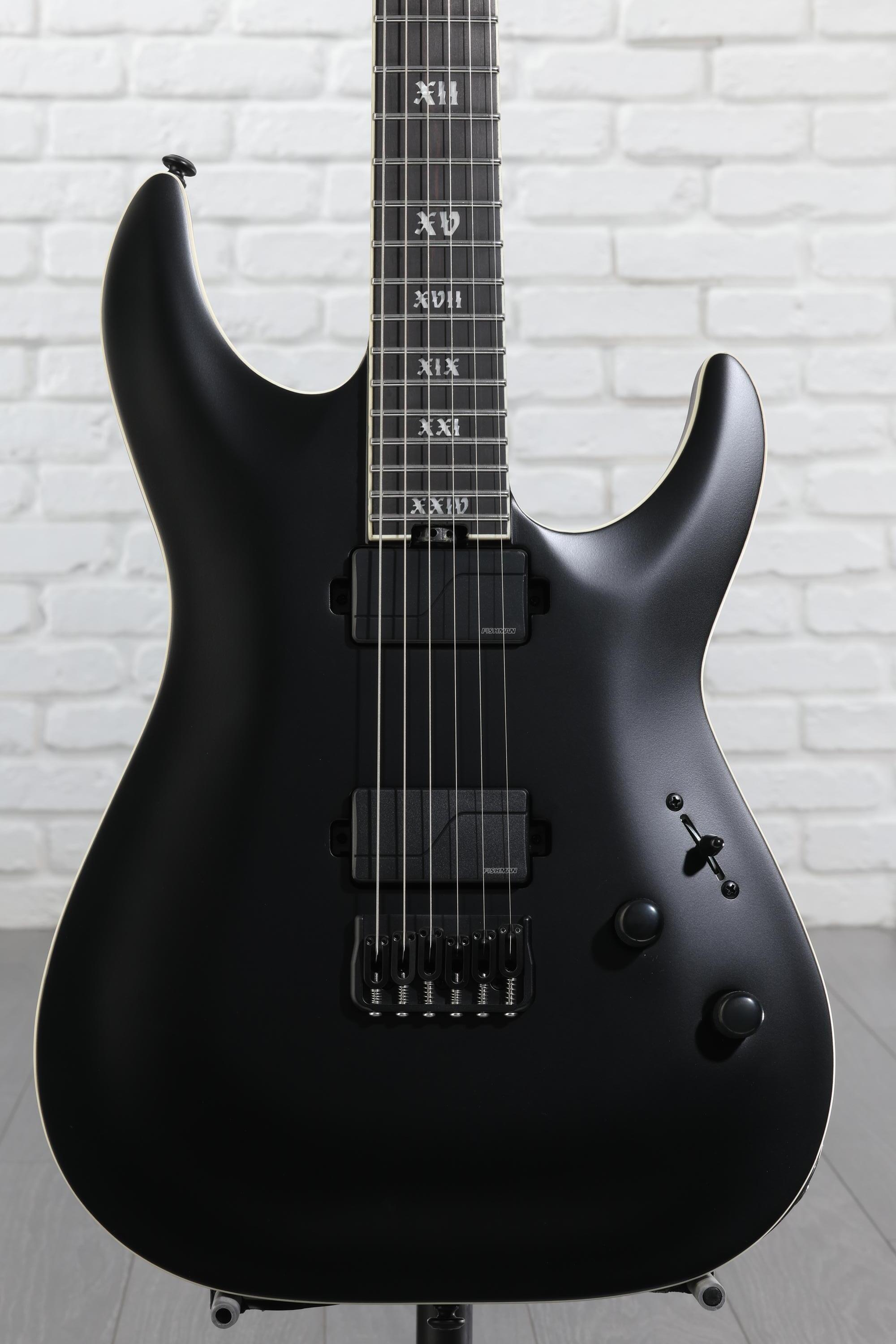 Schecter C-1 SLS Evil Twin Electric Guitar - Satin Black | Sweetwater