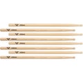 Photo of Vater Hickory Drumsticks 4-pack - Fatback 3A - Wood Tip