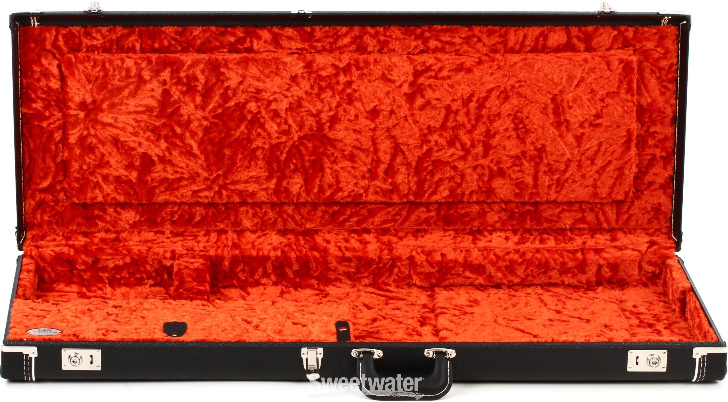 Fender G&G Deluxe Hardshell Case for Jaguar / Jazzmaster - Black with  Orange Plush Interior