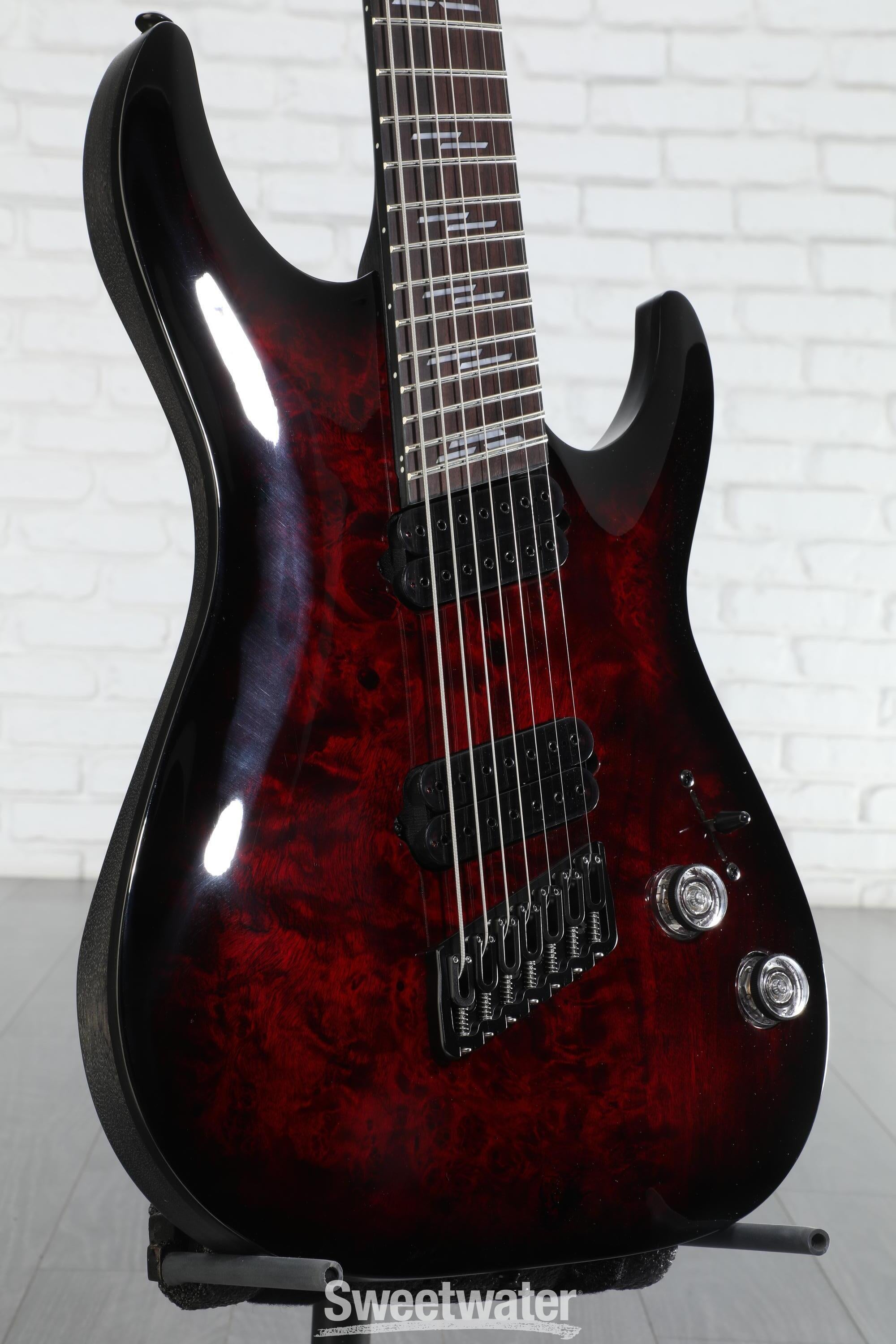Schecter Omen Elite-7 Multiscale Electric Guitar - Black Cherry