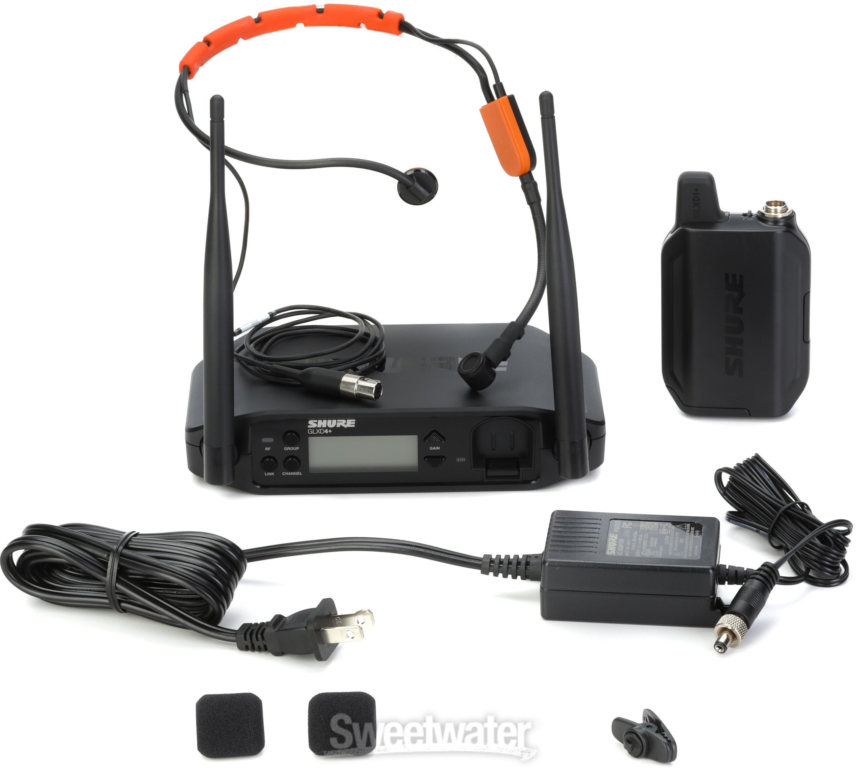 Shure glxd14r wireless discount headset system with sm31