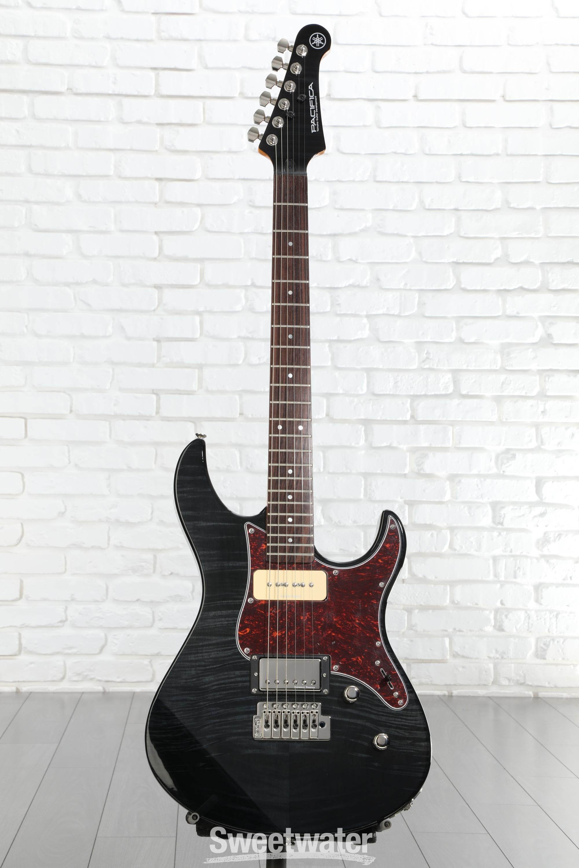 Yamaha PAC611VFM Pacifica Electric Guitar - Trans Black | Sweetwater