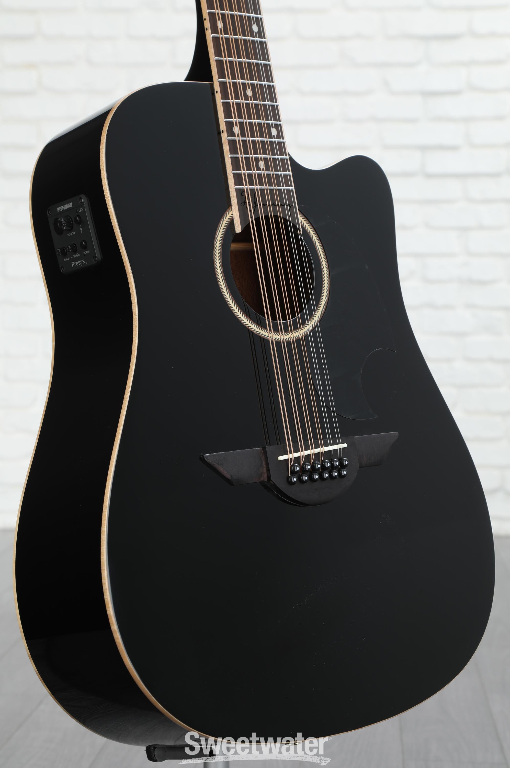 H. Jimenez LGD1-CE 12-string Acoustic-electric Guitarra Doble - Black