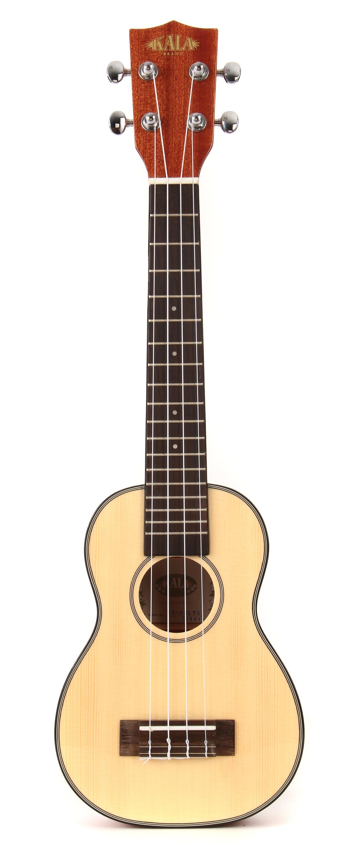 Kala Ukuleles - KA-SSLNG Soprano Uke with Concert Neck and Solid Spruce Top