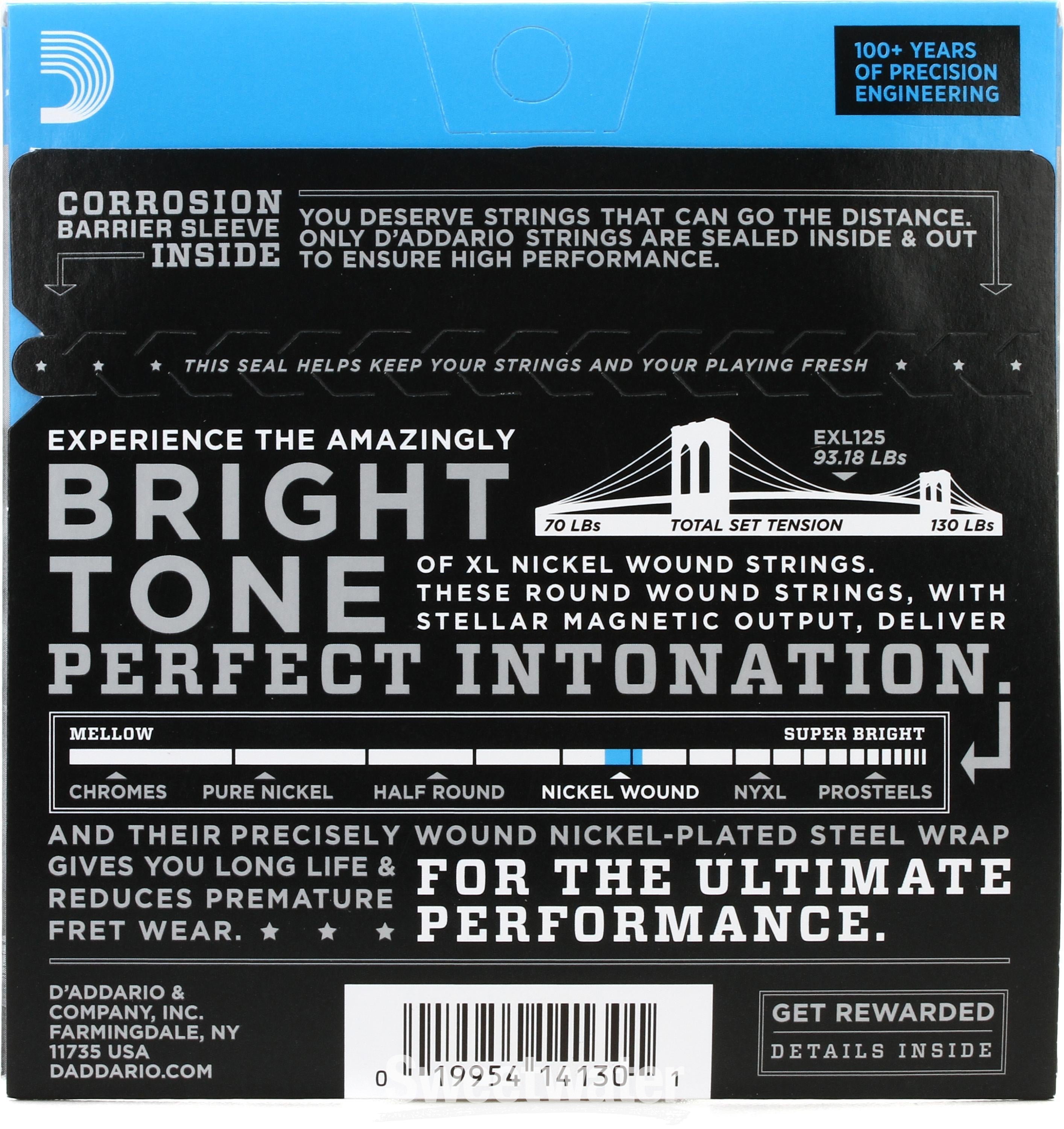 D'Addario EXL125 XL Nickel Wound Electric Guitar Strings
