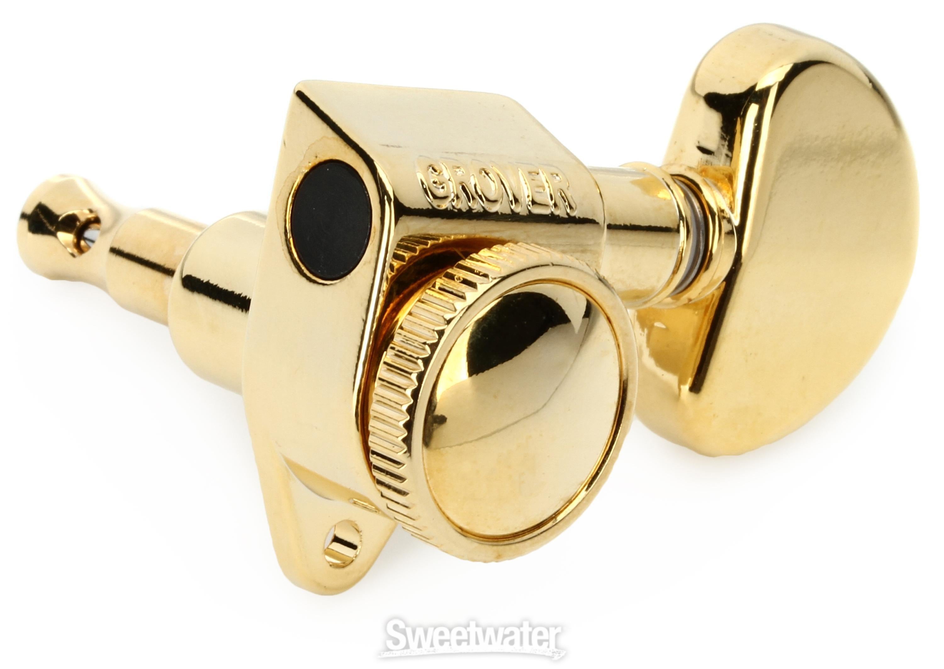 Grover 502G Roto-Grip Locking Rotomatic Tuners - 3+3 Gold | Sweetwater