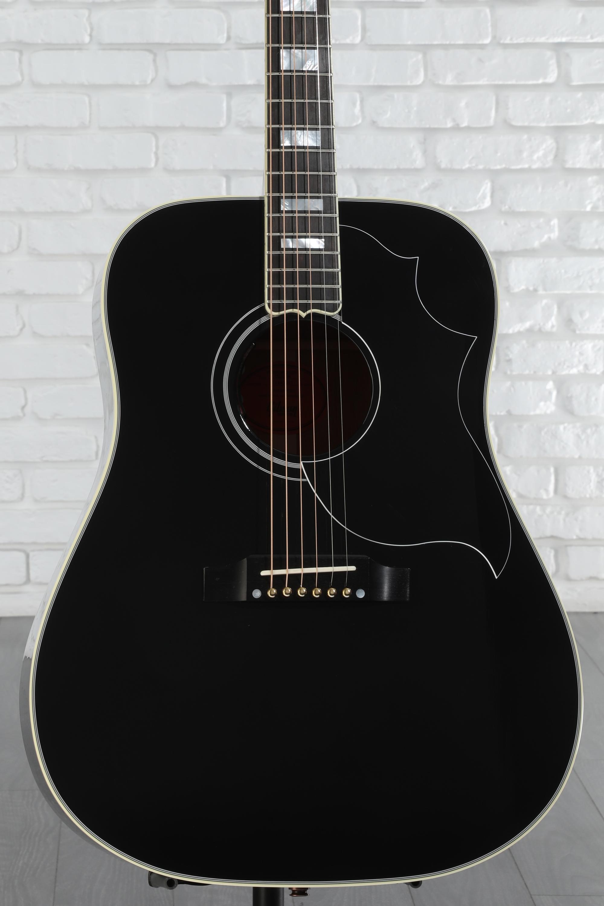 ギター Gibson Hummingbird Ebony Platinum Gibson Hummingbird Custom Acoustic-Electric Guitar