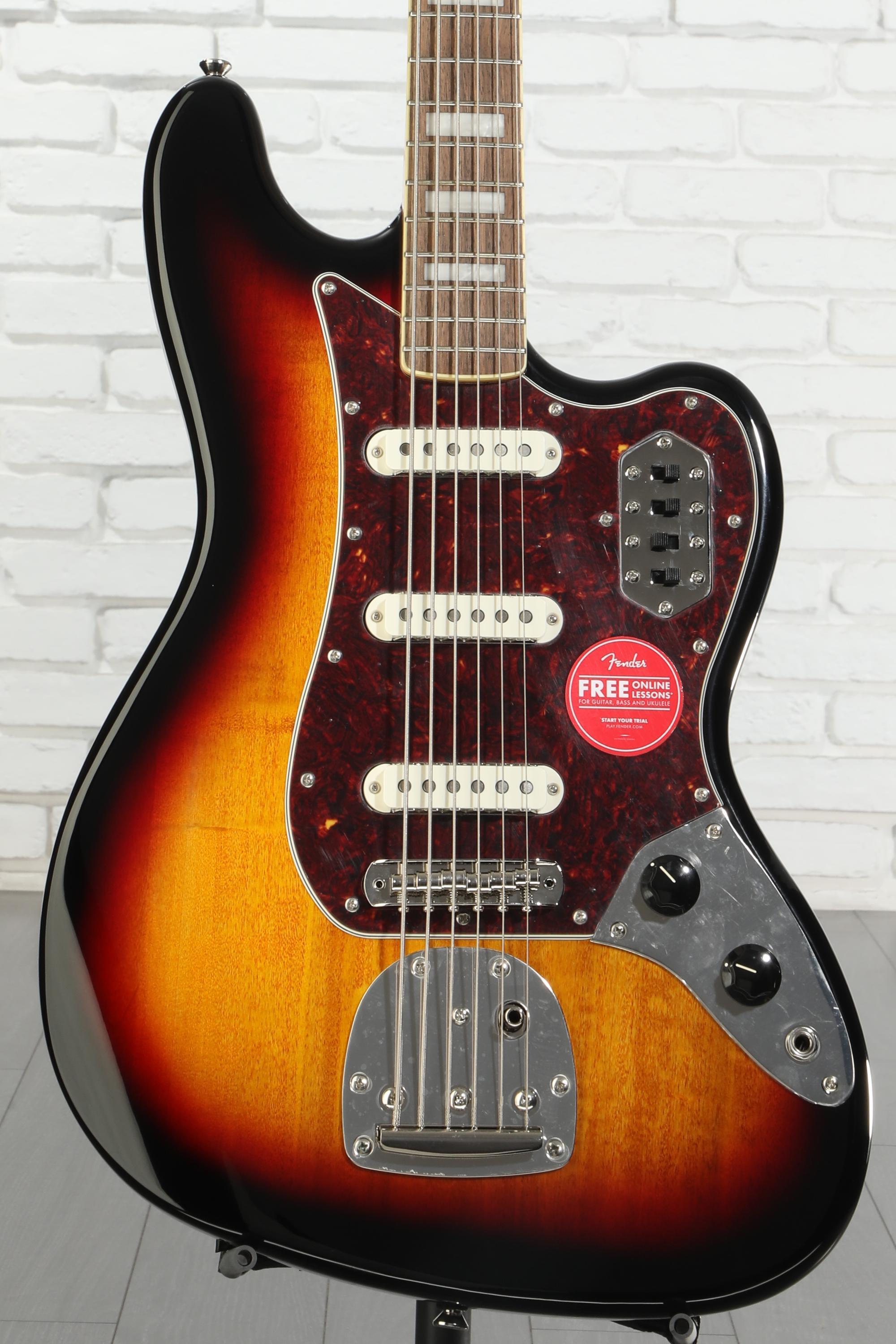 Squier Classic Vibe Bass VI Guitar - 3-tone Sunburst | Sweetwater