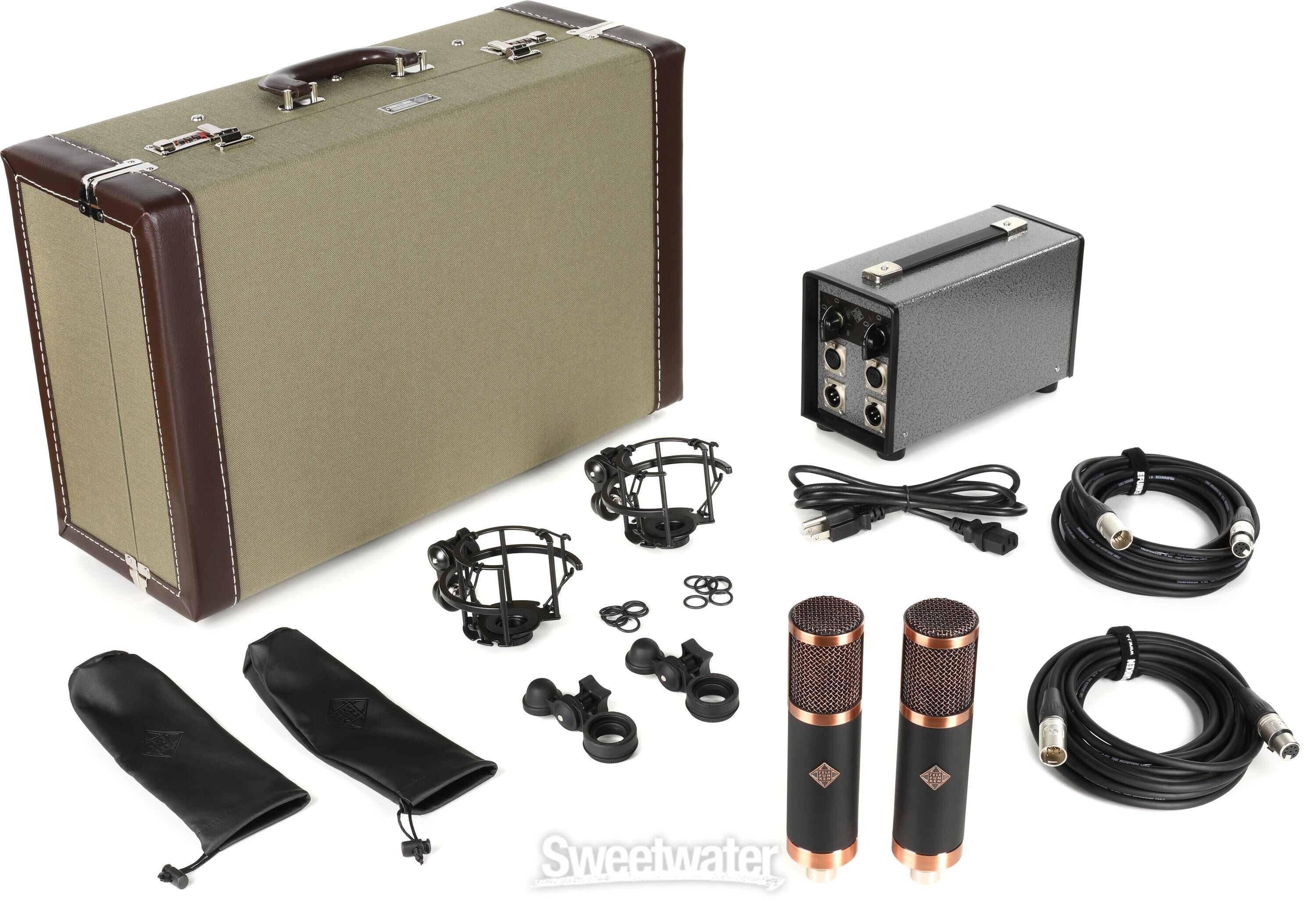 Telefunken TF39 Copperhead Large-diaphragm Tube Condenser Microphone -  Deluxe Stereo Set | Sweetwater