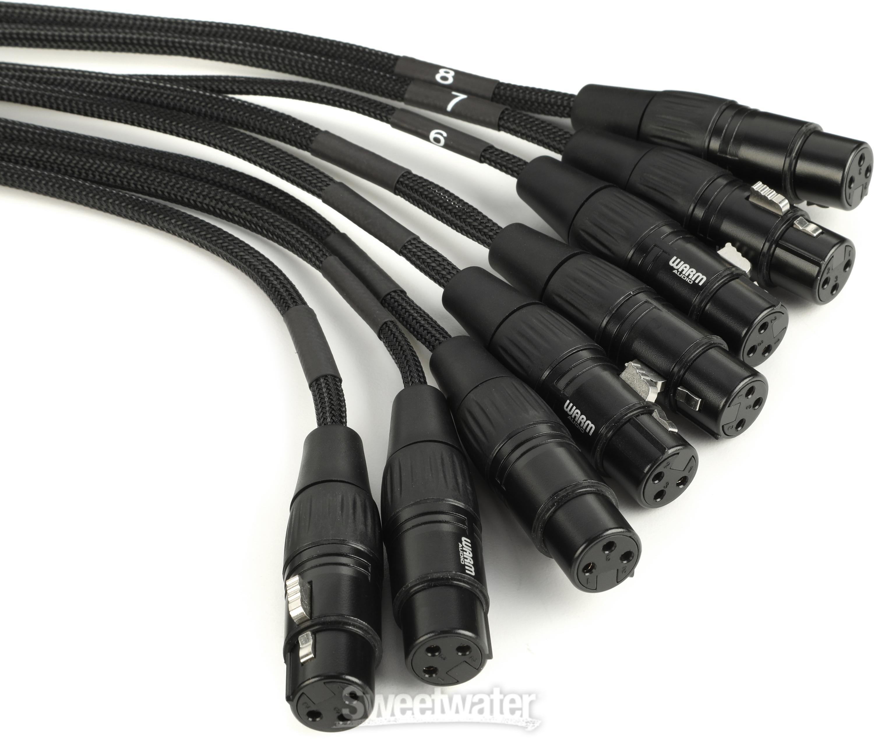 Warm Audio Premium 8-channel DB25 to XLRF Audio Breakout Cable
