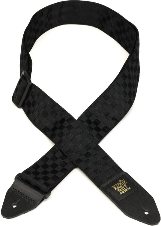 Jacquard Guitar Strap - Black Checkers - Sweetwater