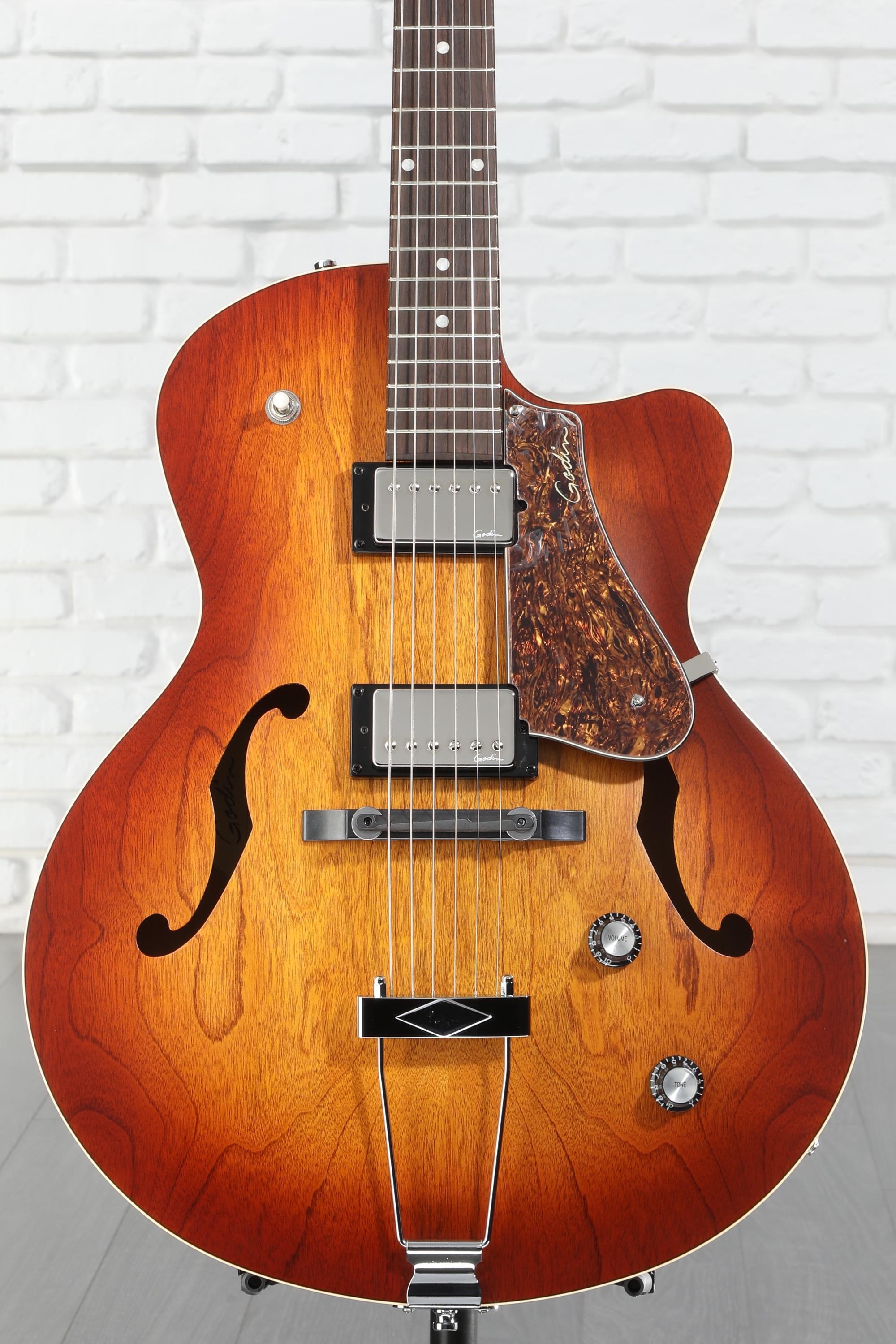 ゴダン　godin 5th avemue CW kingpinⅡ cognac Godin 5th Avenue CW Kingpin II HB Hollowbody Electric Guitar