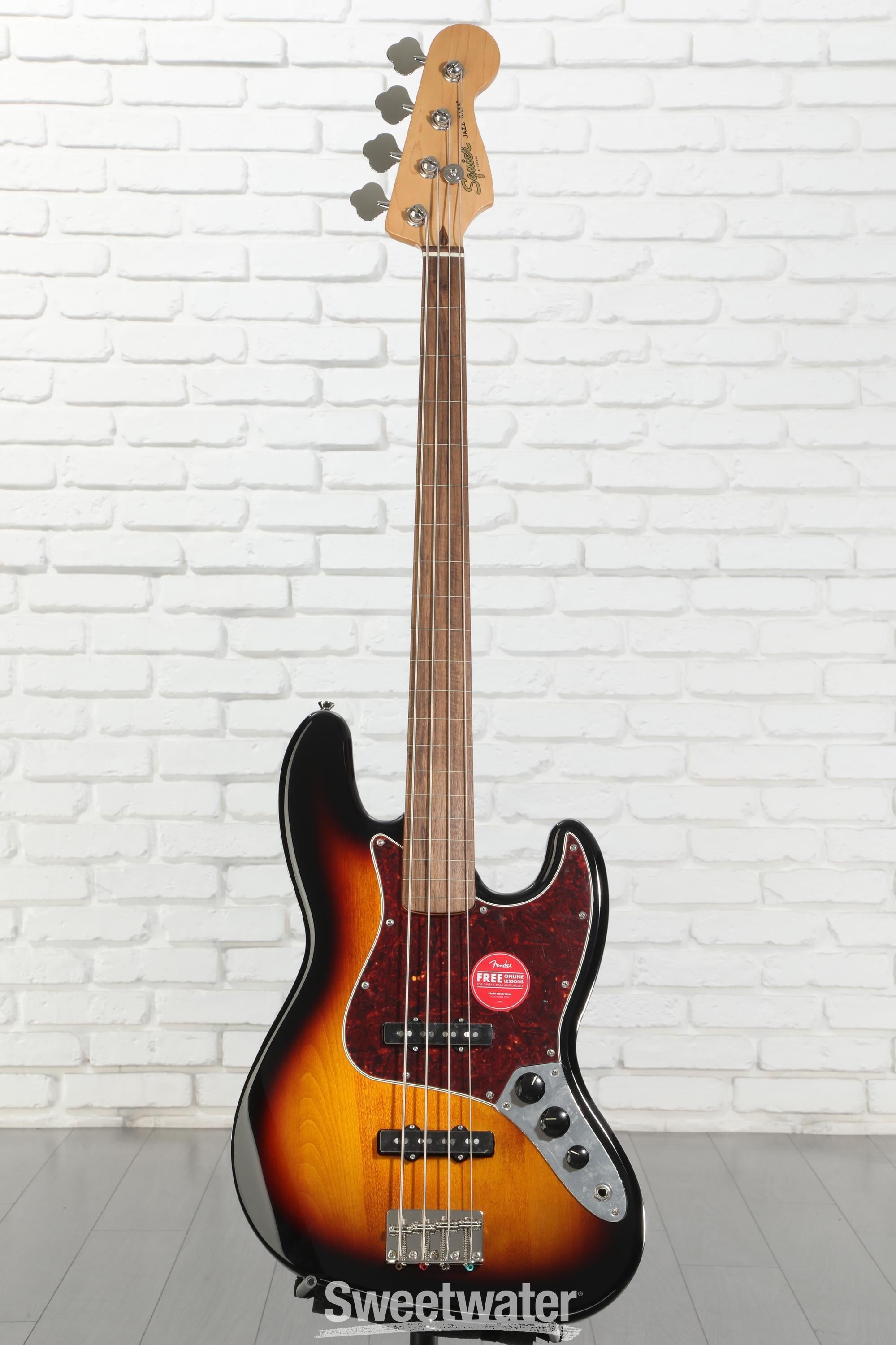 【10439】 Squier Fretless Jazz Bass Squier Classic Vibe '60s Fretless Jazz Bass - 3-Tone